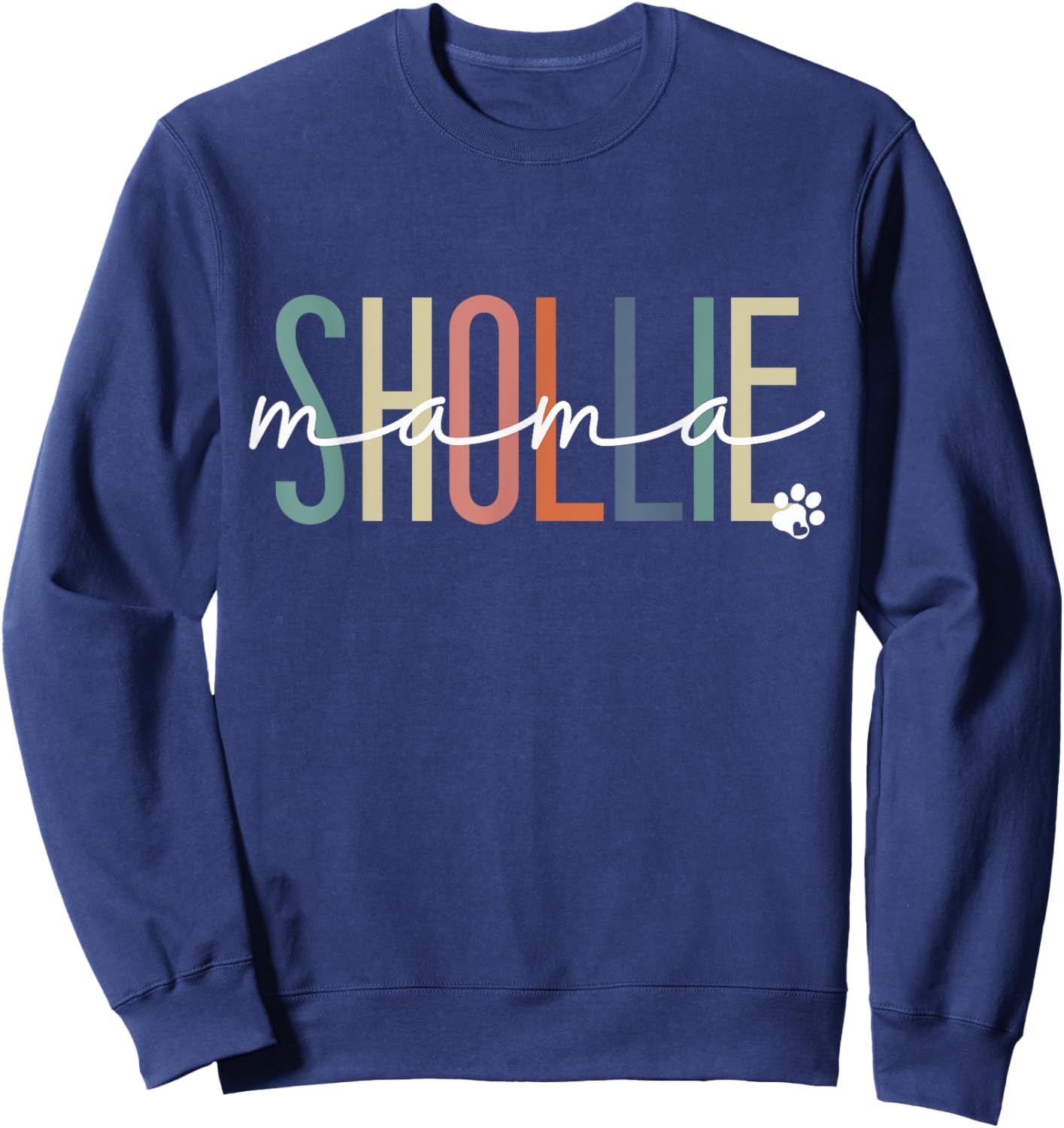 Shollie Mama Shollie Dog Mom Mother's Day Women Girls Kids Sweatshirt - Sweatshirt | Navy