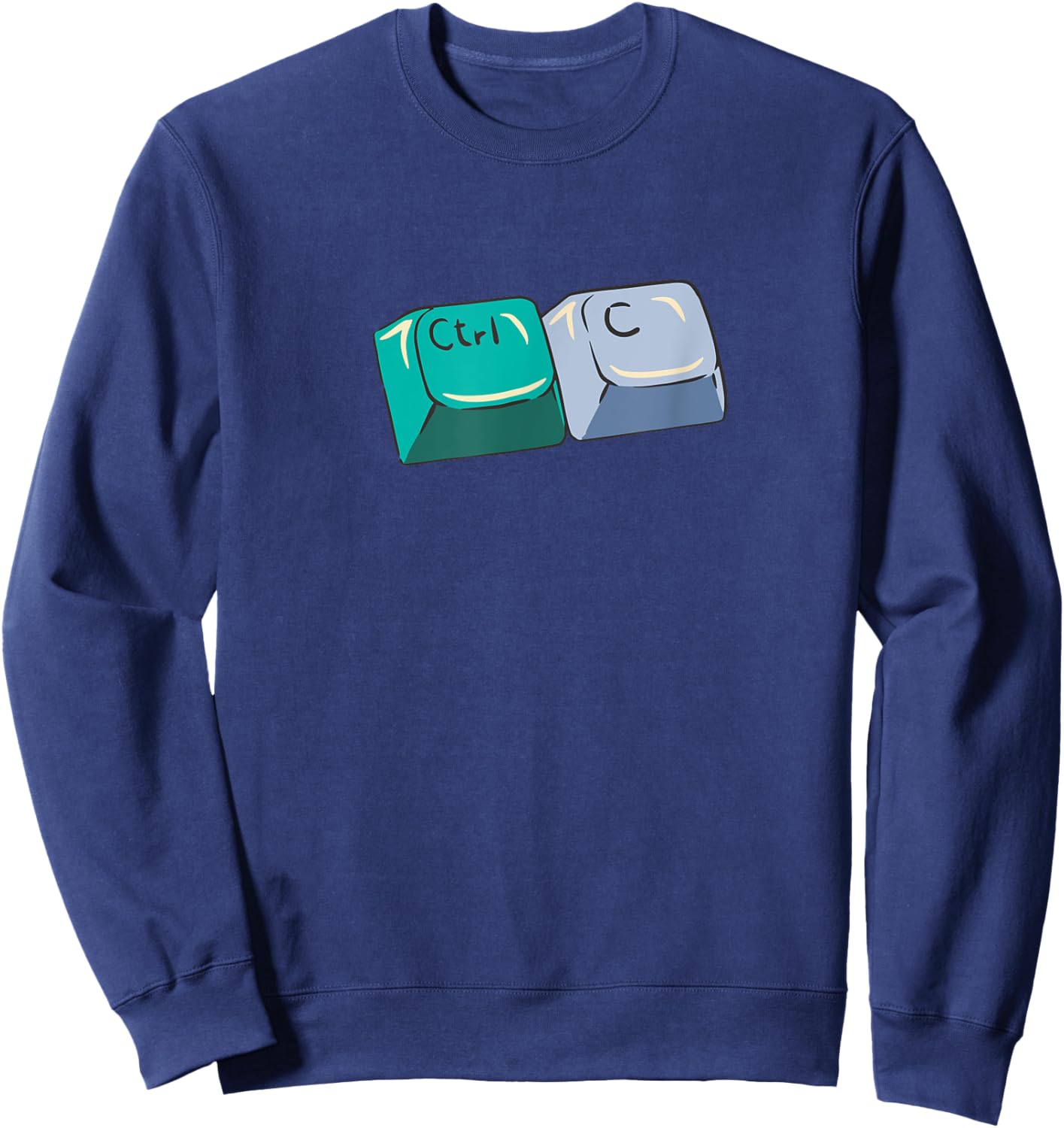 CTRL C matches Control V Funny Matching Parent Child Meme Sweatshirt - Sweatshirt | Navy