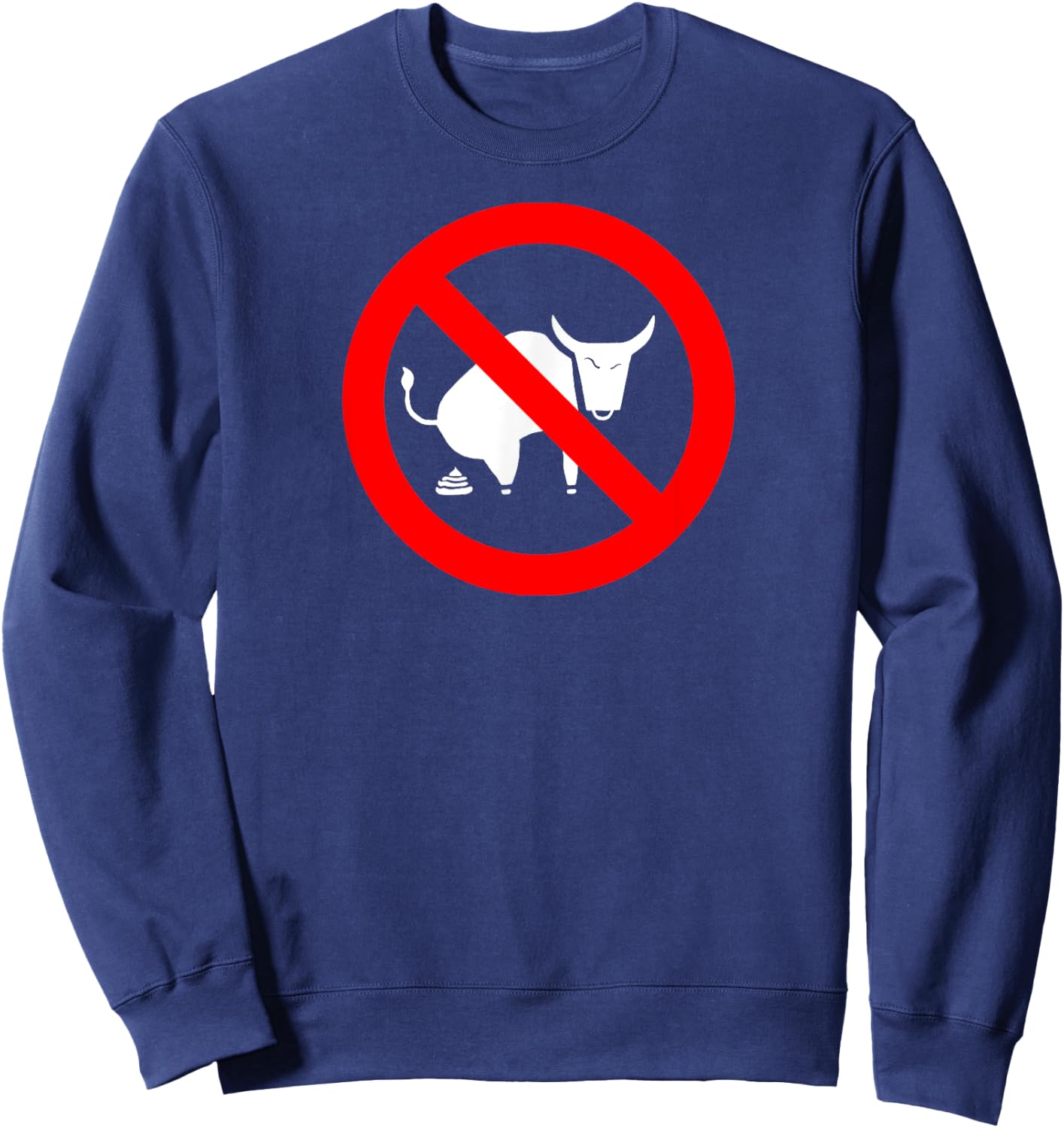 No Bullshit Teez -Adults Black Cotton Blend Short Sleeve Small Sweatshirt - Sweatshirt | Navy