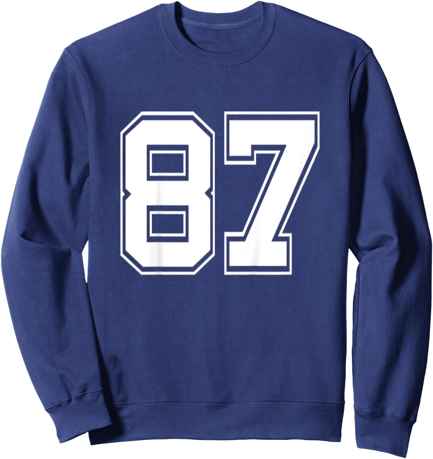 Kids Number 87 Basketball Jersey Baseball Football Shirt Sweatshirt - Sweatshirt | Navy