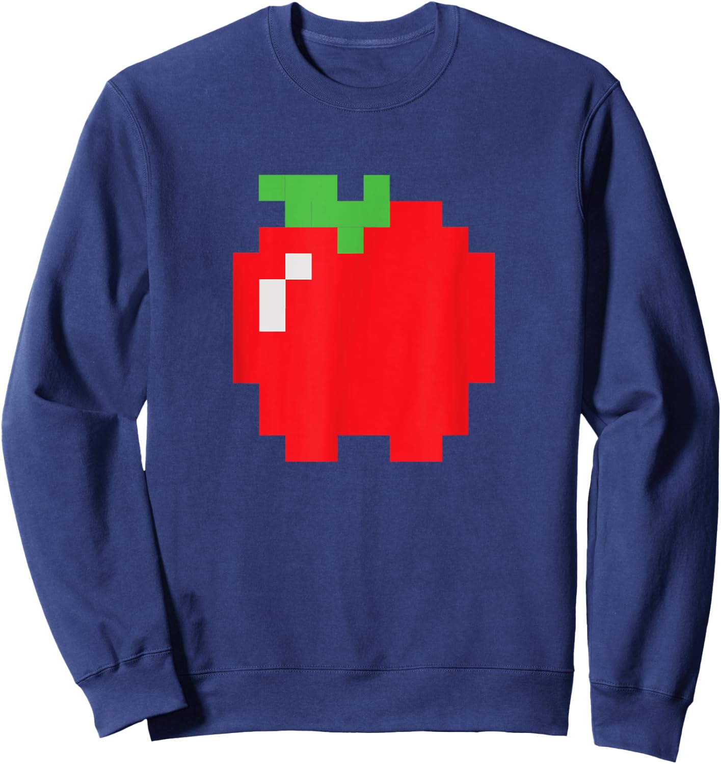 Pixel Apple 80s Video Game Halloween Group Costume Sweatshirt - Sweatshirt | Navy