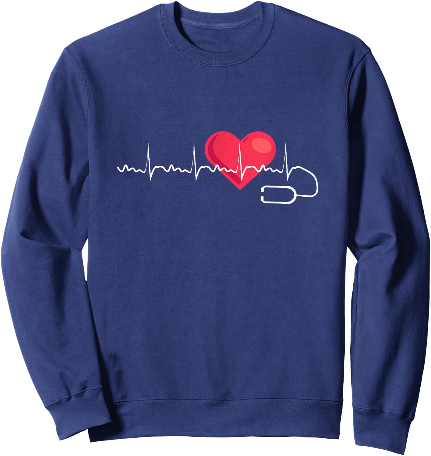 Heartbeat Cardiology Cardiologist Heart Doctor Sweatshirt - Sweatshirt | Navy