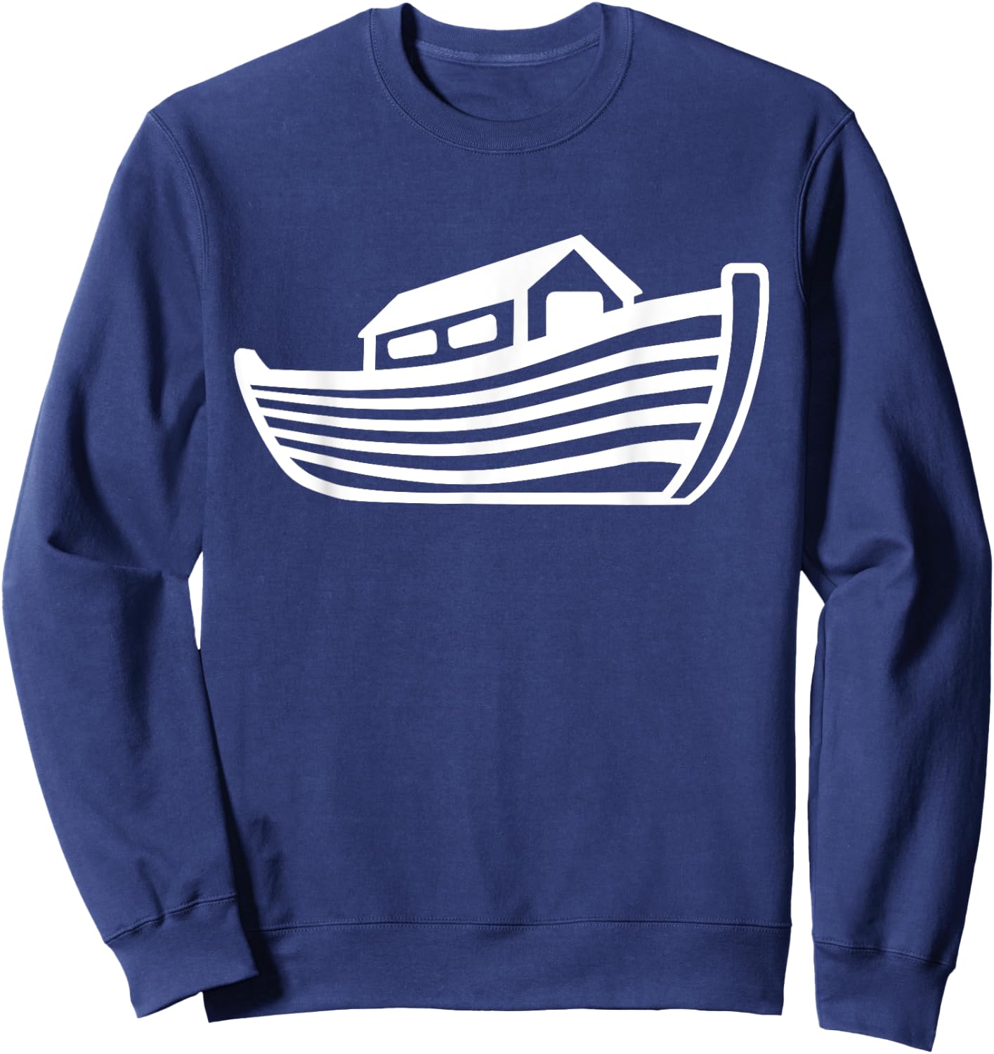 Noah's Ark Gifts Noah's Ark - Men's Adult - Black - Small - Short Sleeve - Boat Neck - Classic Fit - Modern - Animal Theme - Birthday Occasion Sweatshirt - Sweatshirt | Navy