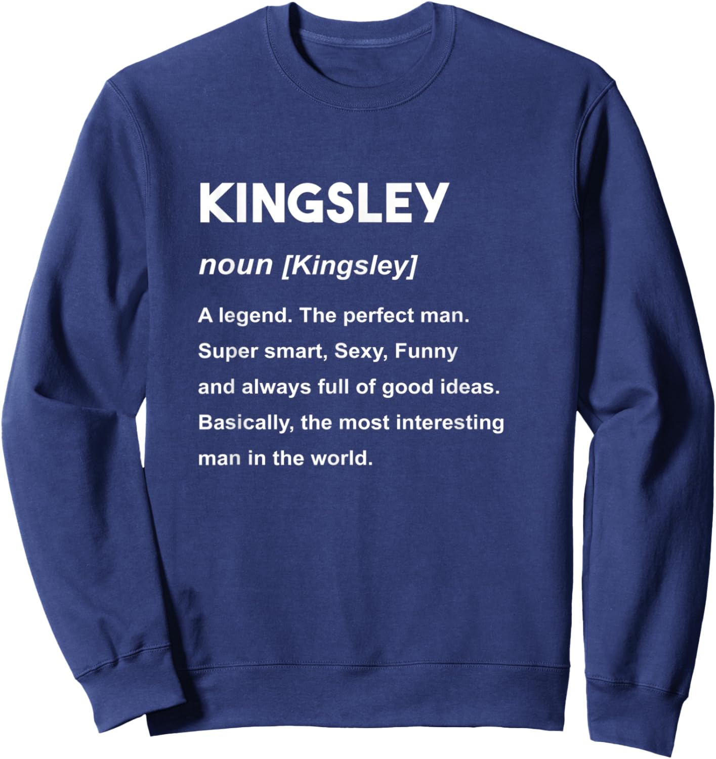 Herren Kingsley Namensshirt | Kingsley Sweatshirt - Sweatshirt | Navy