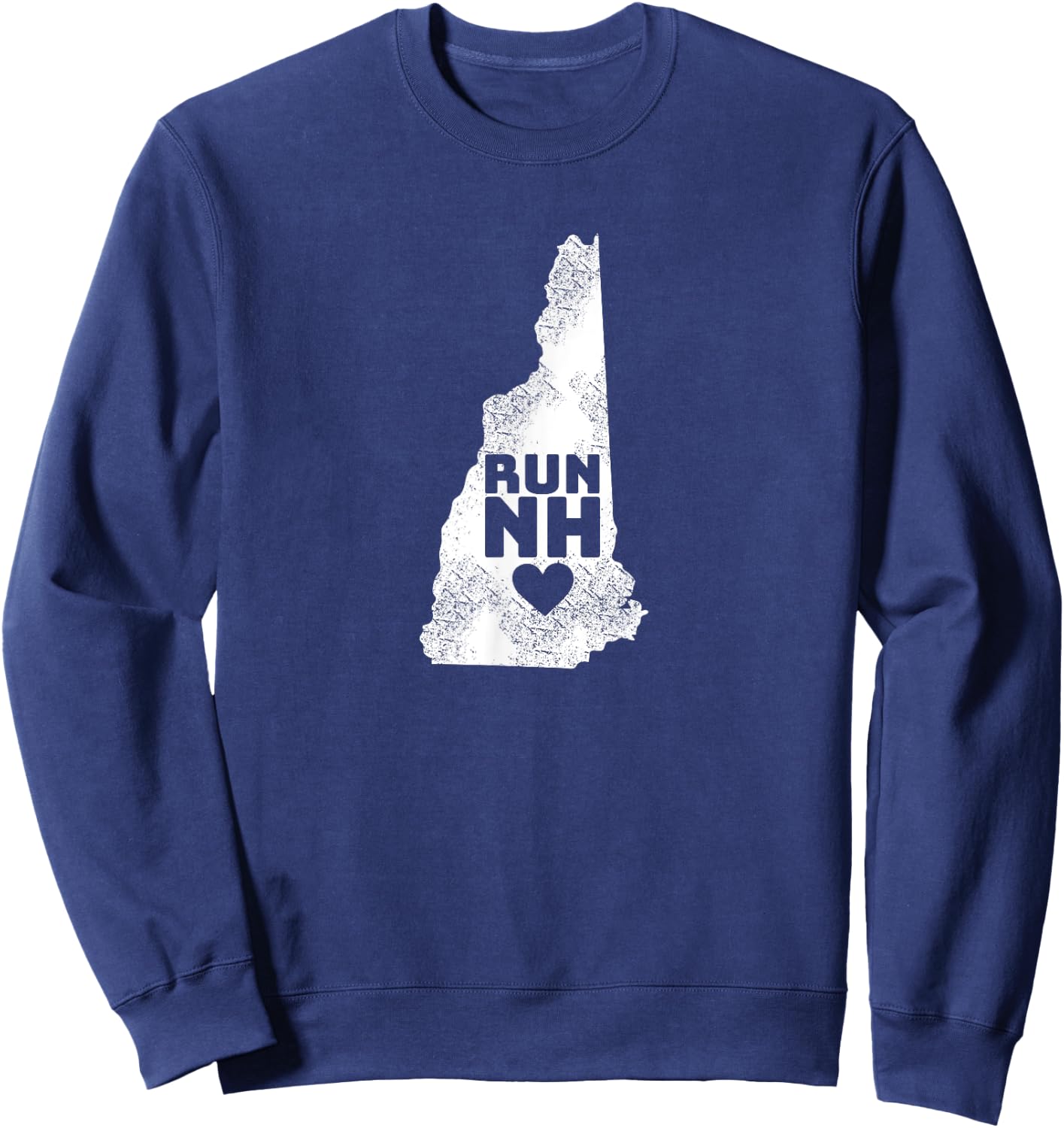 Run NH Love New Hampshire Sweatshirt - Sweatshirt | Navy