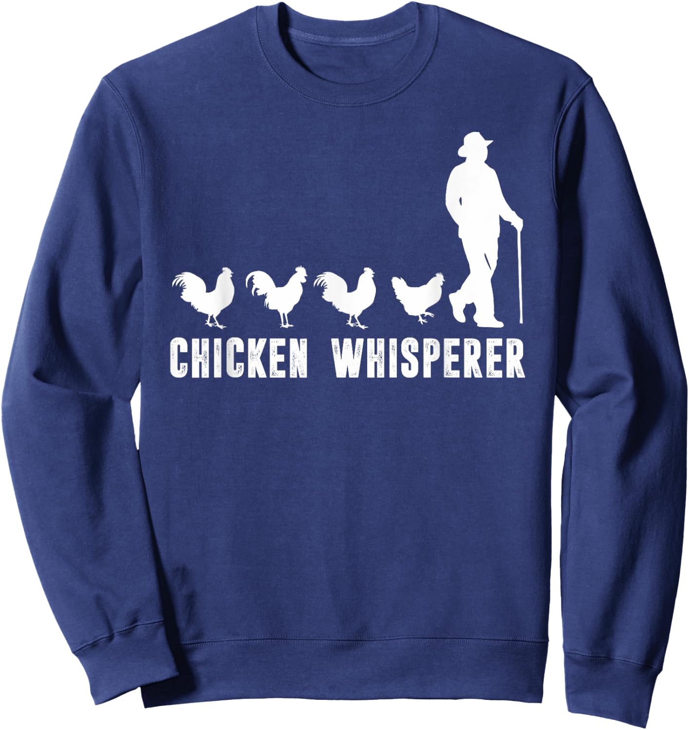 Funny Chicken Whisperer, Girls Boys Farm Animal, Farmer Sweatshirt - Sweatshirt | Navy