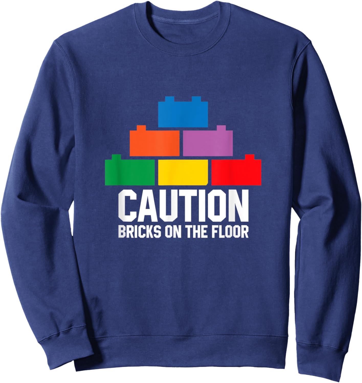 Bricks On The Floor Blocks Building Brick Builder Toys Sweatshirt - Sweatshirt | Navy