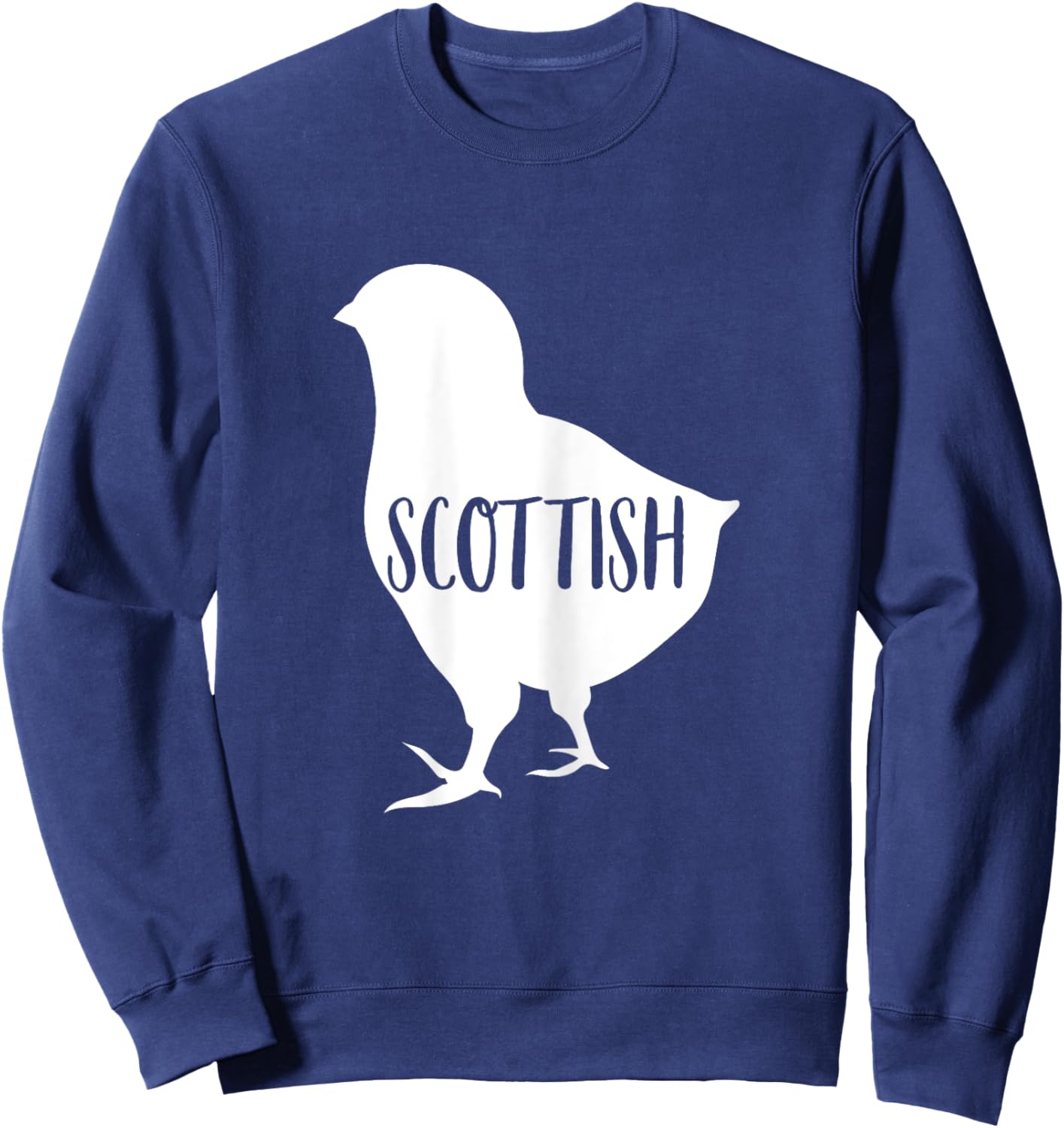 Girls Scottish Chick Funny Women Home Country Sweatshirt - Sweatshirt | Navy