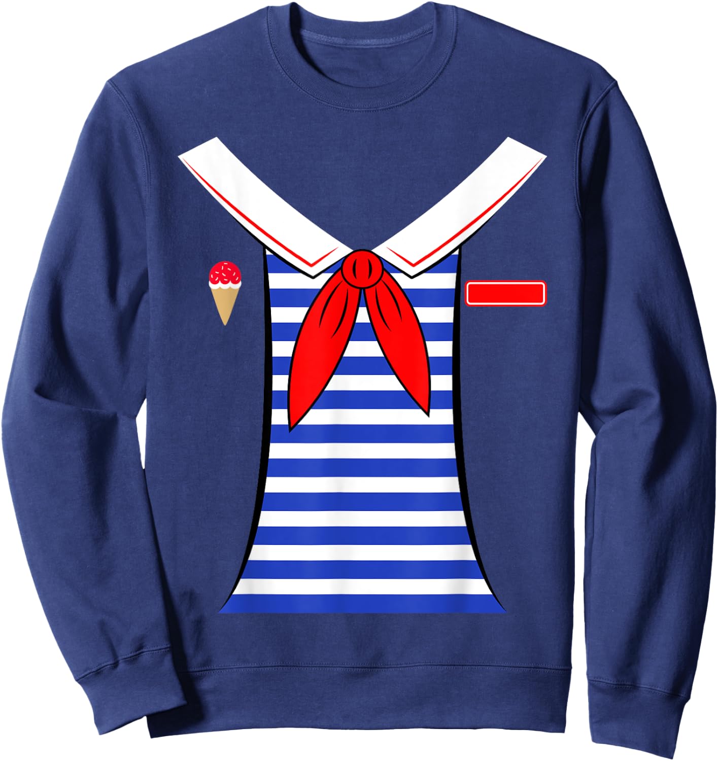 Funny Ice Cream Parlor Scoops Ahoy Costume Men Women Gift Sweatshirt - Sweatshirt | Navy