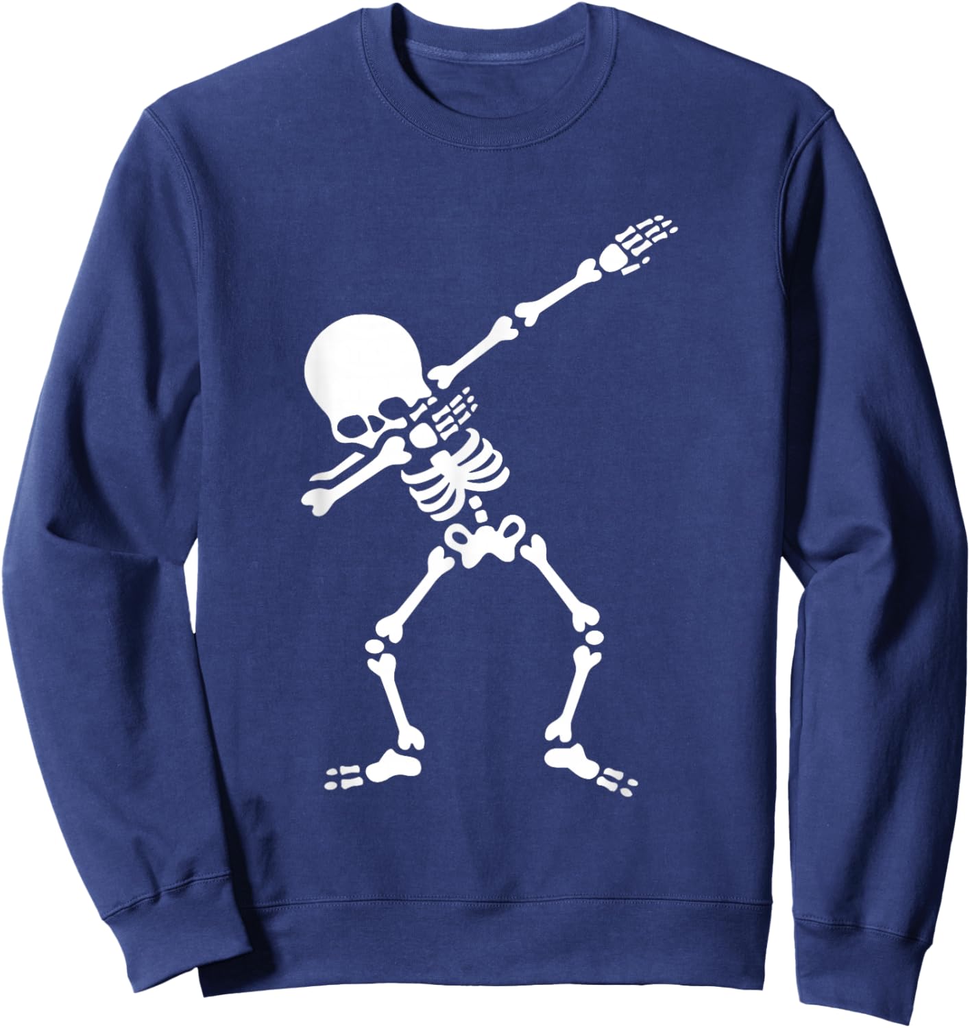 Dabbing Skeleton Dab Boys Funny Halloween Kids Adult Sweatshirt - Sweatshirt | Navy