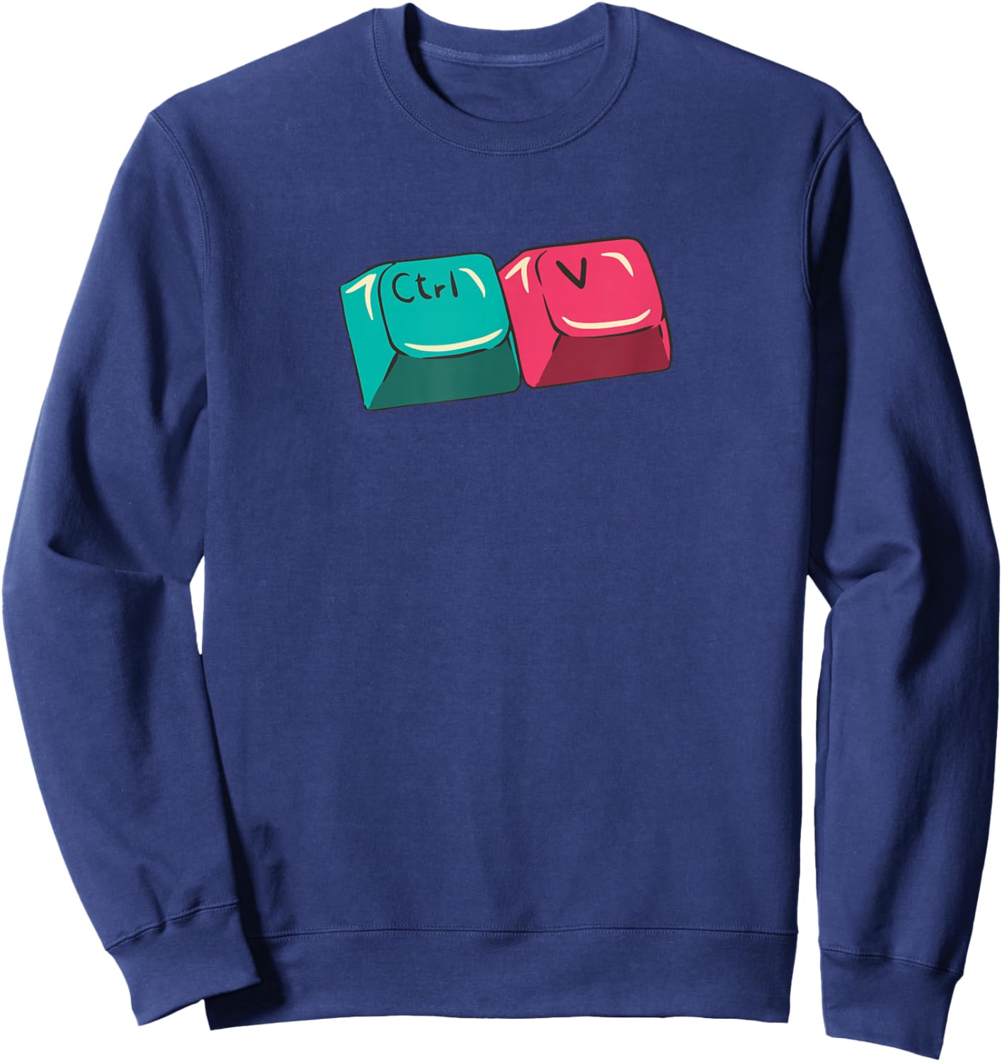 CTRL V Copy Paste Control Funny Matching Parent Child Meme Sweatshirt - Sweatshirt | Navy