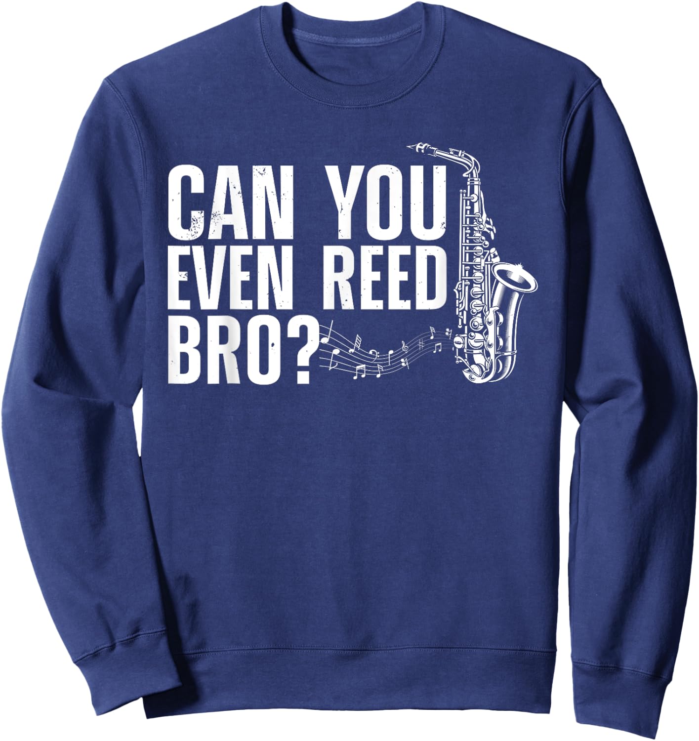 Funny Saxophone Design Women Saxophone Player Reed Small Sweatshirt - Sweatshirt | Navy
