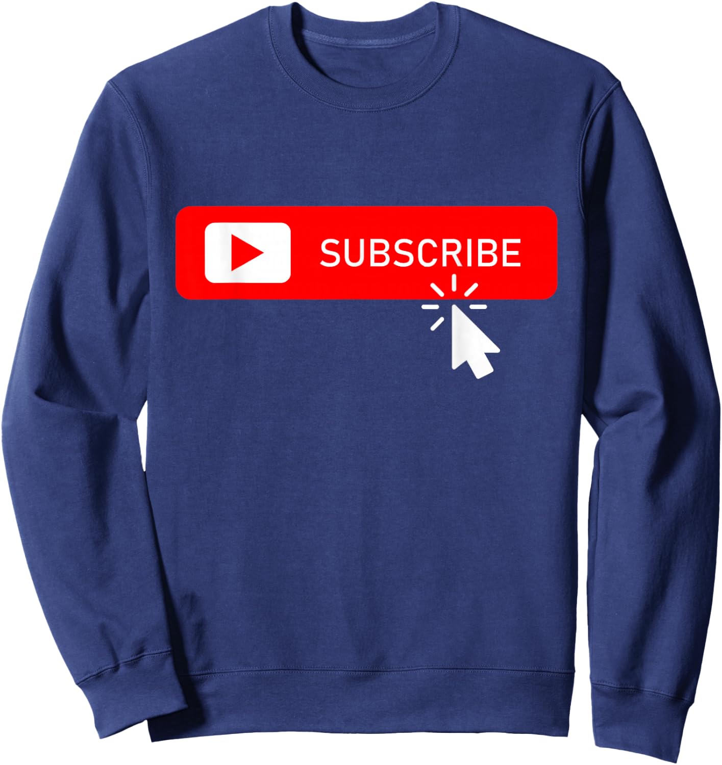 Subscribe on Social Media Content Creator Vlogger Streamer Sweatshirt - Sweatshirt | Navy