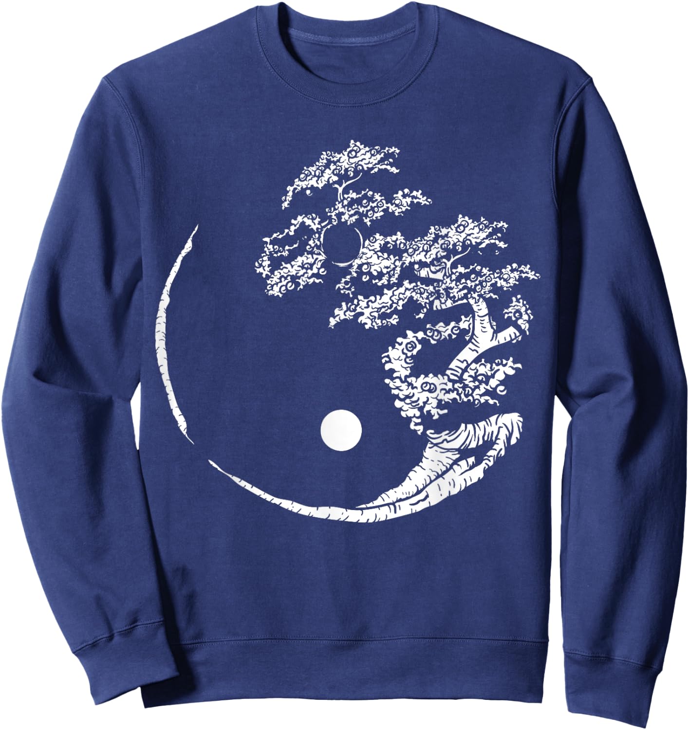 Mandala Yin Yang Bonsai Tree Funny Hippie Gift Women Sweatshirt - Sweatshirt | Navy