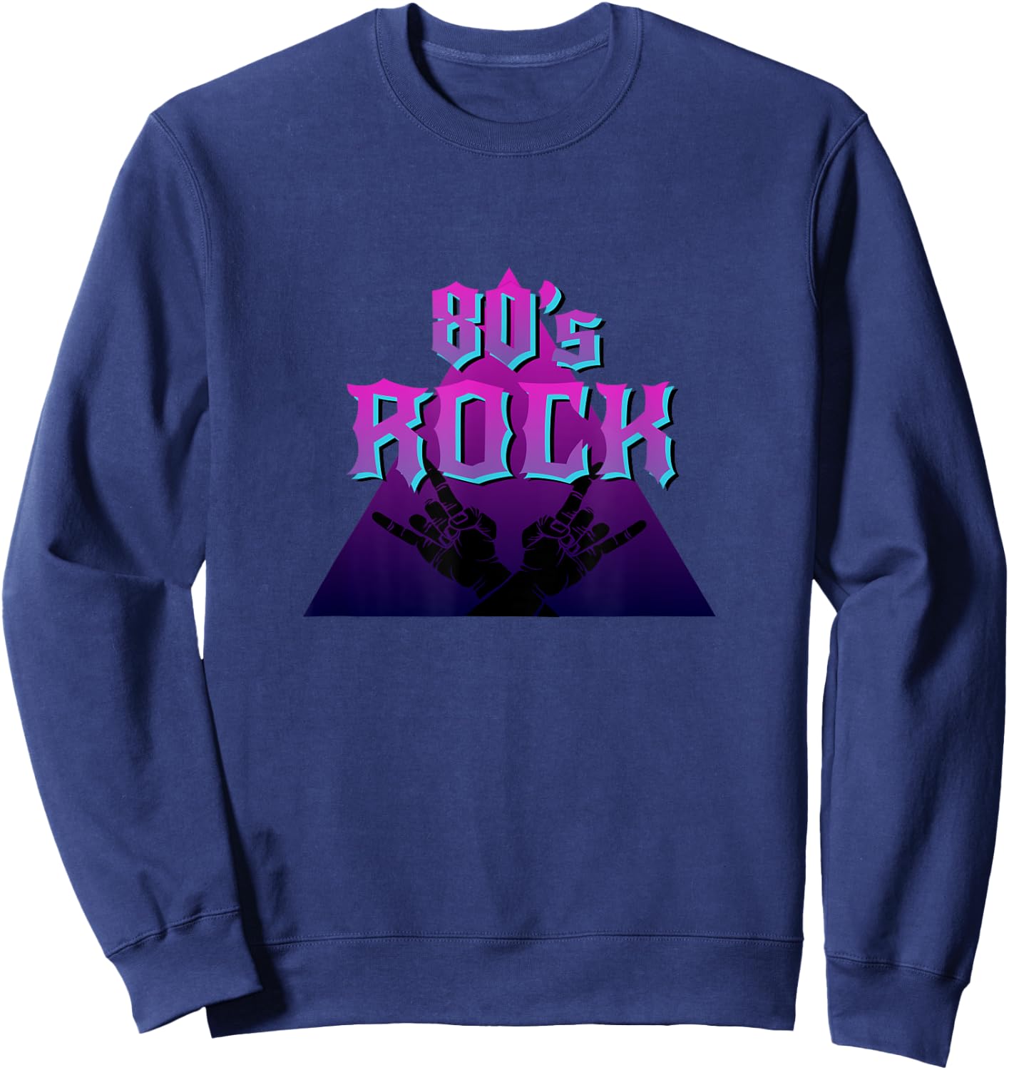 Retro Eighties 80s Rock Music Accessories Gift Men Women Kid Sweatshirt - Sweatshirt | Navy