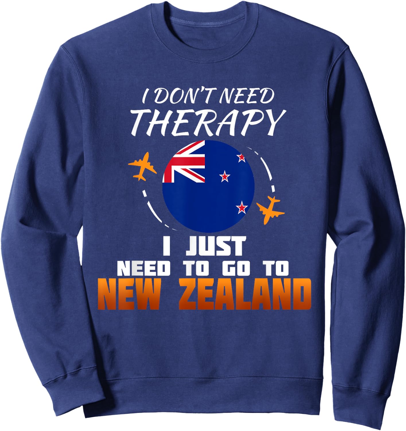 New Zealand Flag I Vacation I Funny New Zealand Sweatshirt - Sweatshirt | Navy