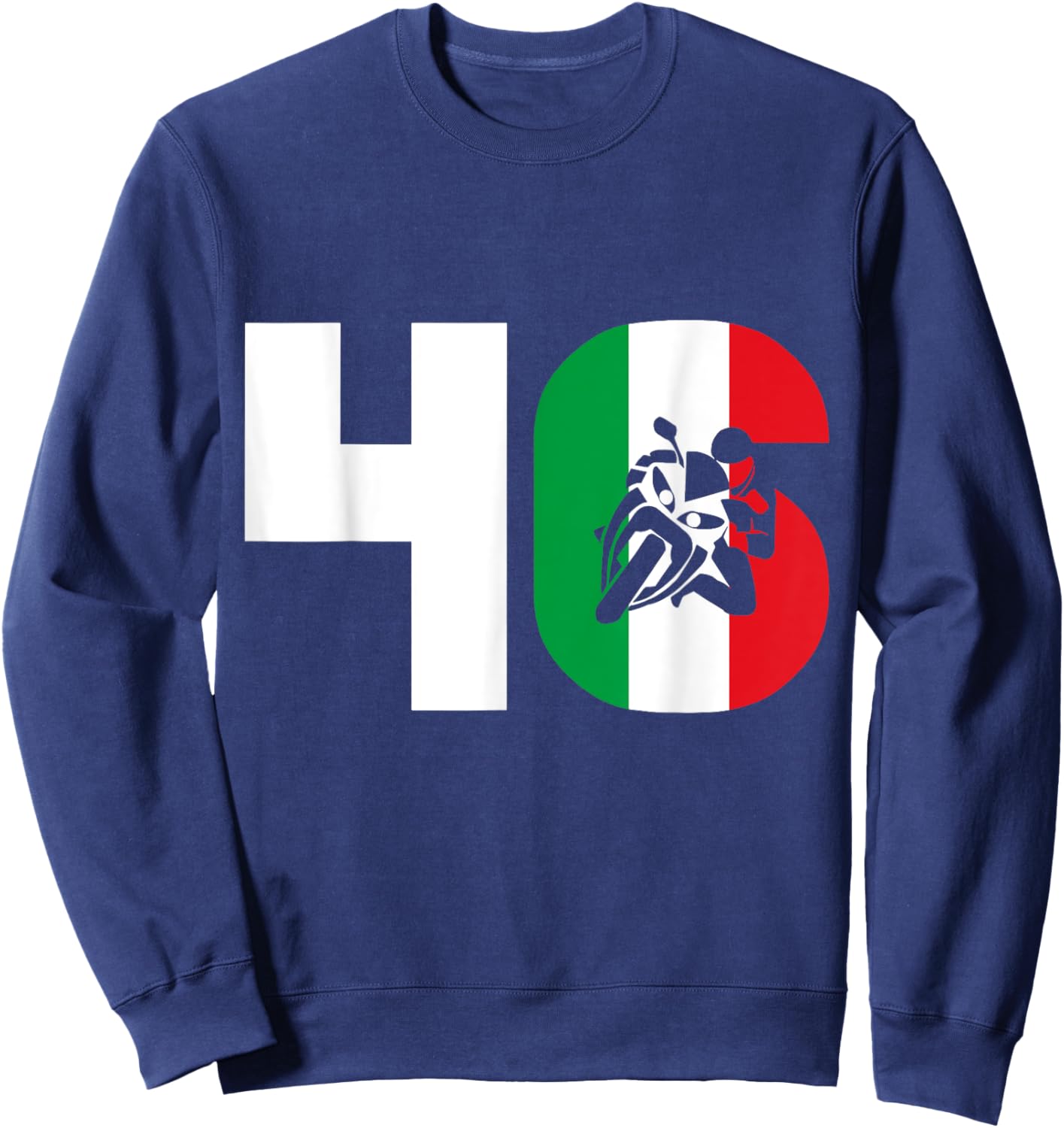 Motorrad Moto 46 Italien Motorradfahrer Sweatshirt - Sweatshirt | Navy