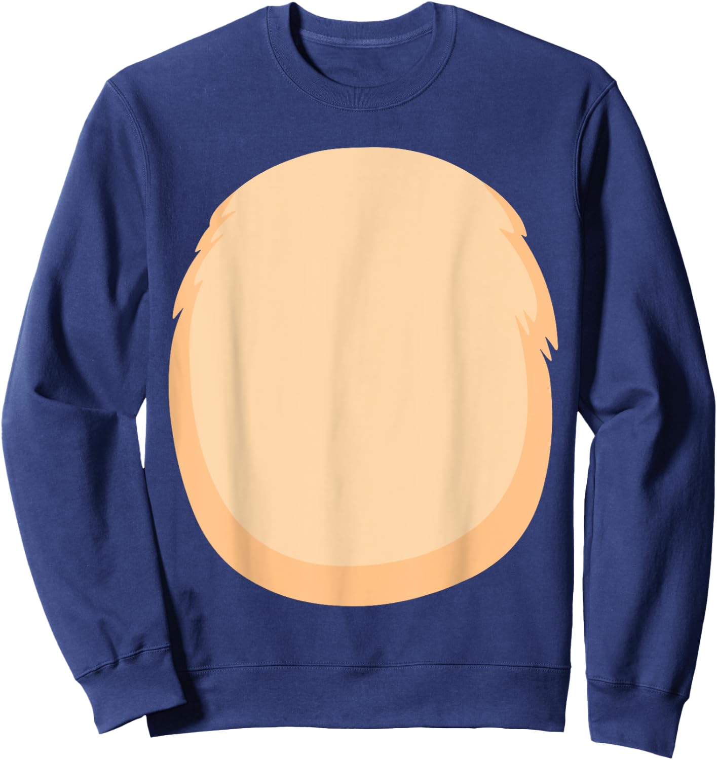 Bear Belly Costume for Halloween Furry Cartoon Stomach Brown Sweatshirt - Sweatshirt | Navy