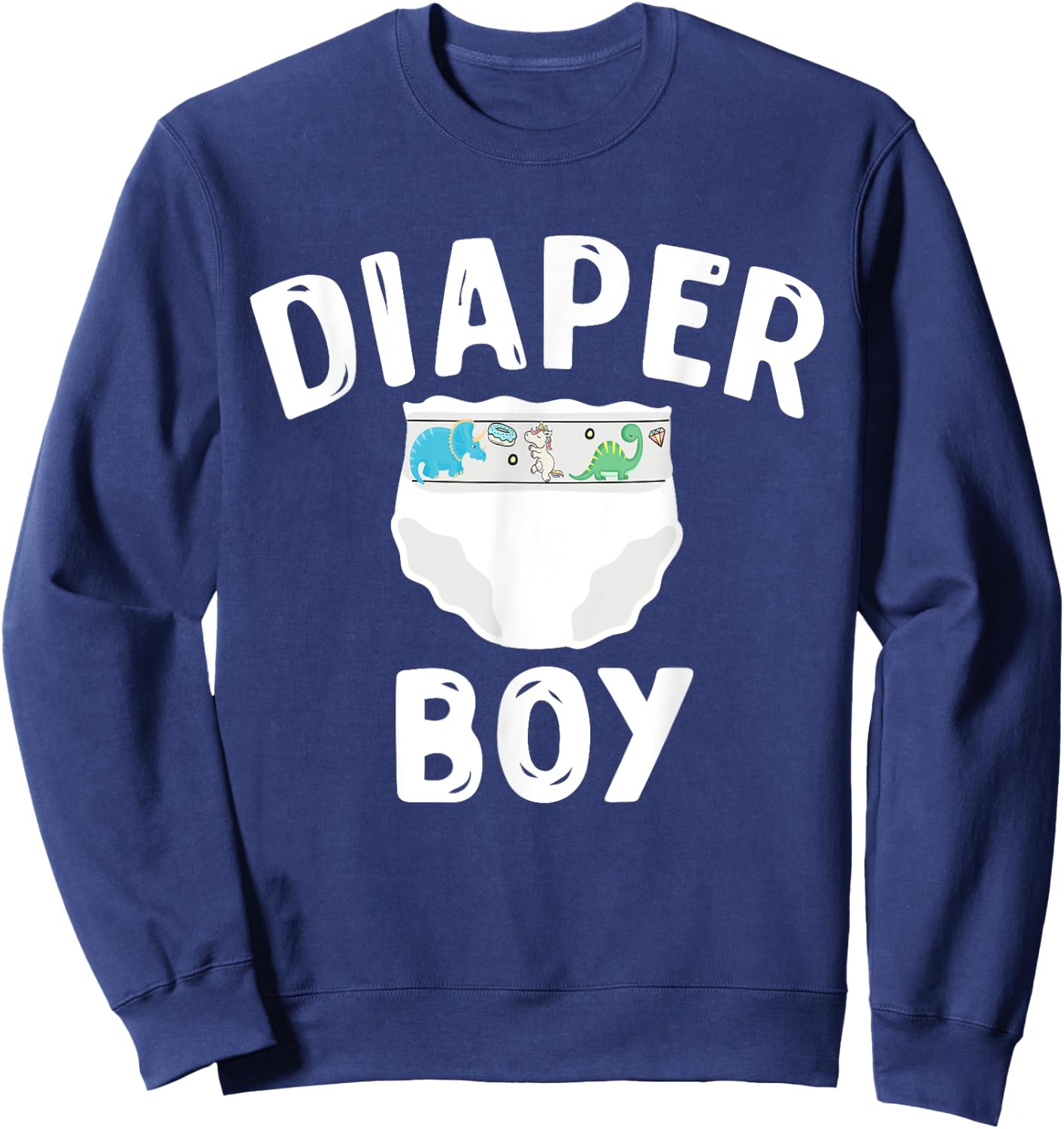 Nappy girl, little padded princess nappy boy Sweatshirt - Sweatshirt | Navy