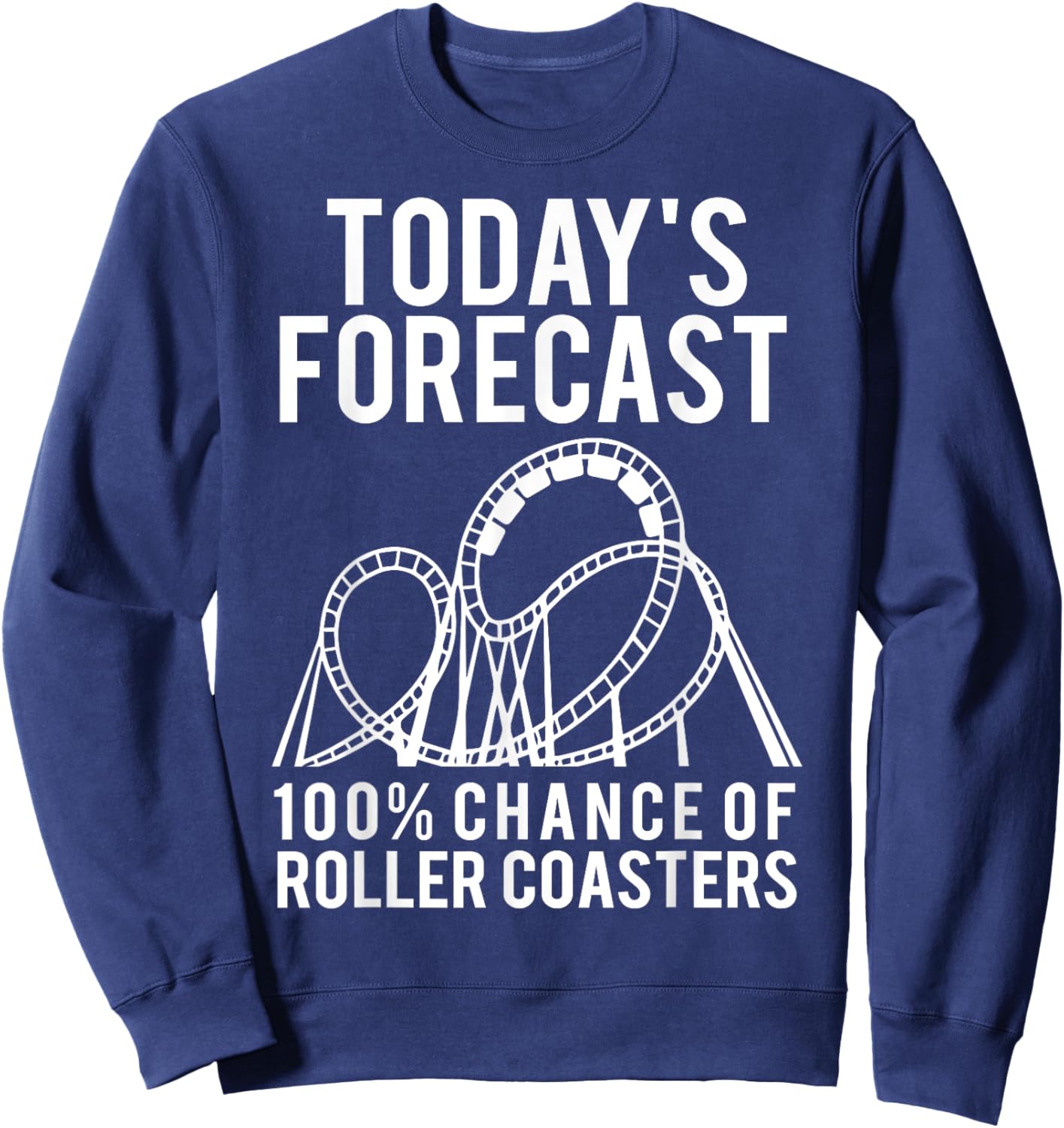 Funny Roller Coaster Design Women Kids Coaster Lover Sweatshirt - Sweatshirt | Navy