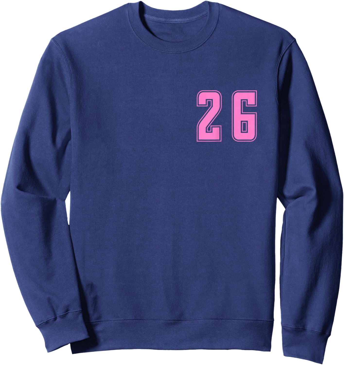 Pink Number 26 Team Junior Sports Numbered Uniform Sweatshirt - Sweatshirt | Navy