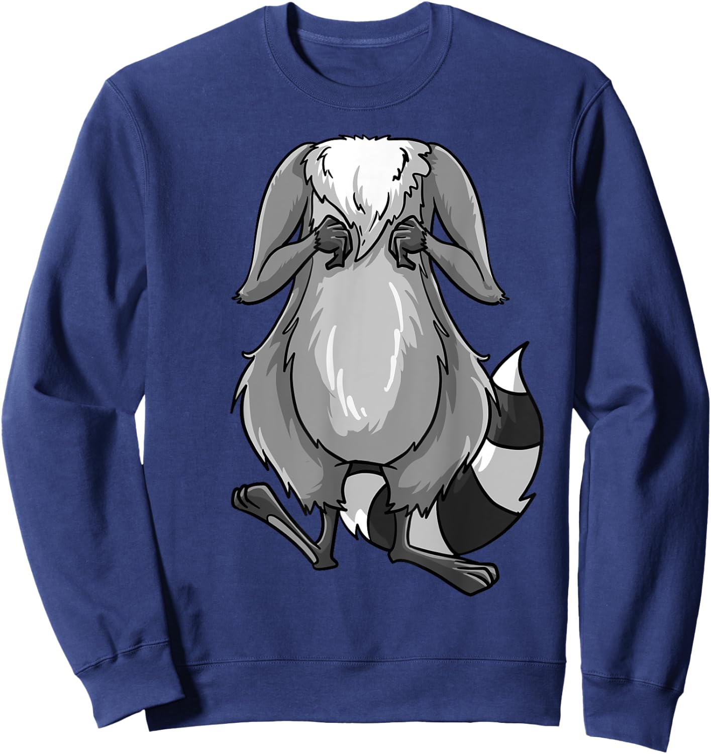 Cool Headless Raccoon Halloween Costume Funny Lazy DIY Gift Sweatshirt - Sweatshirt | Navy