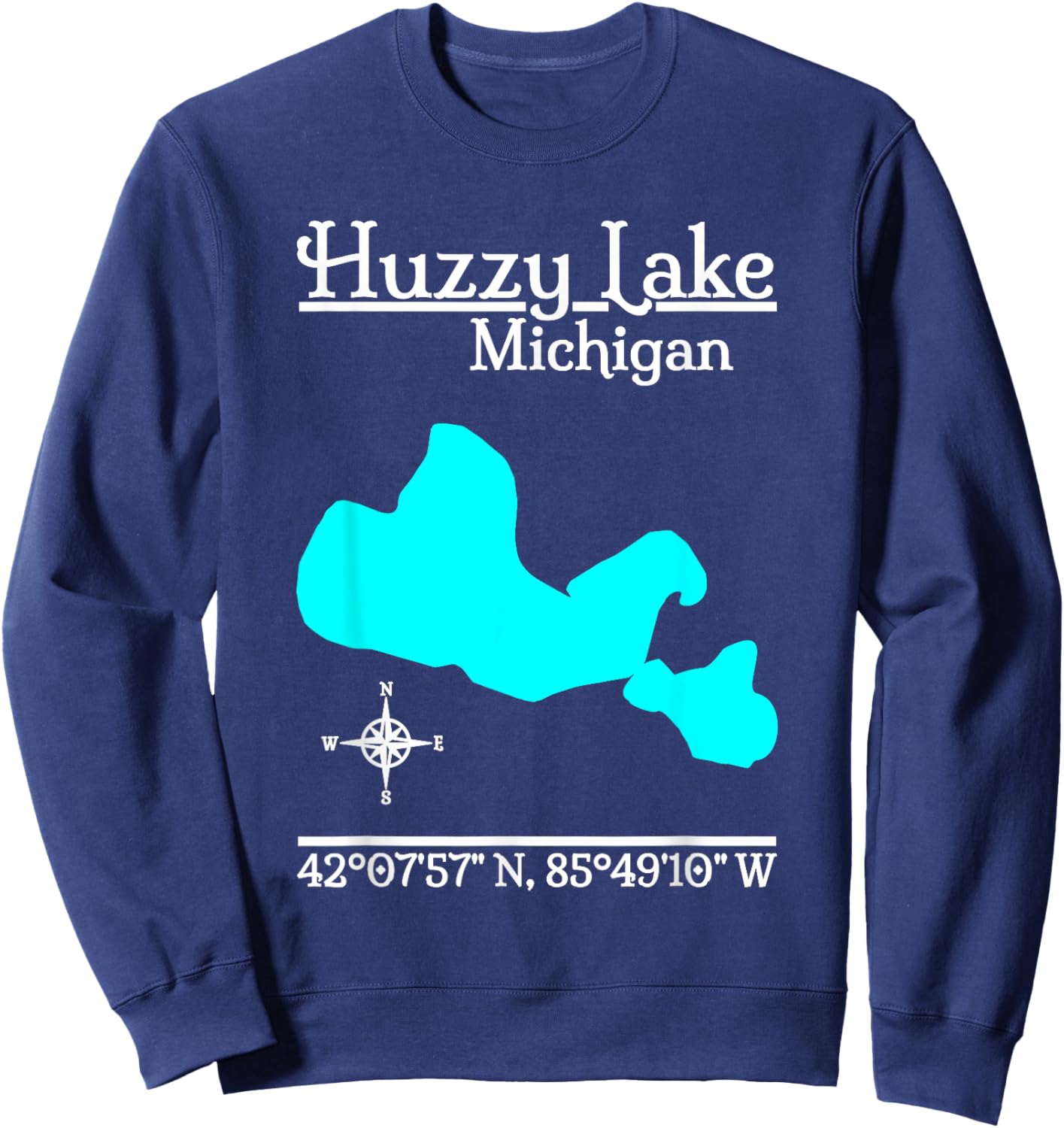 Huzzy Lake - Michigan Sweatshirt - Sweatshirt | Navy