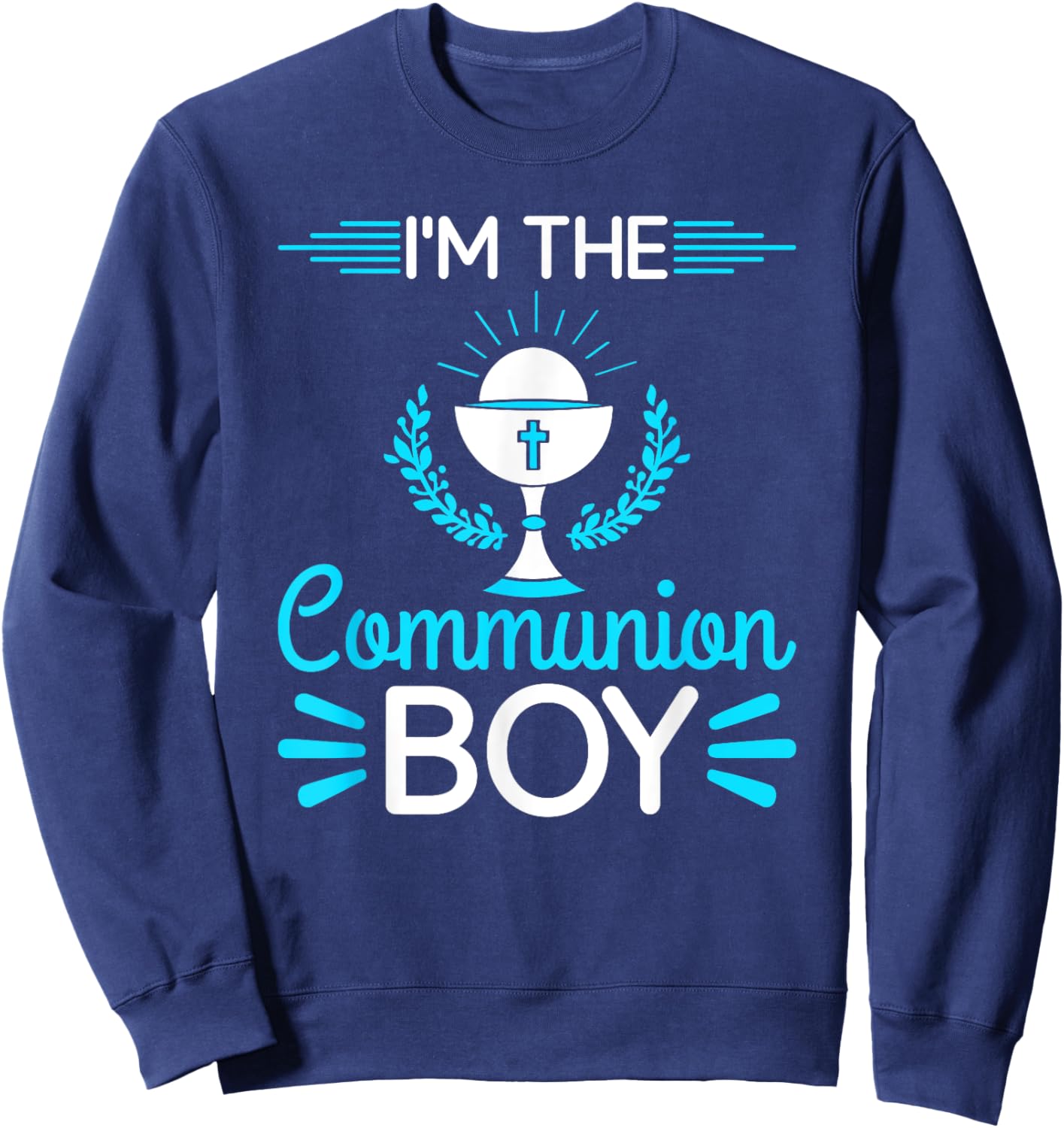 First Communion Boy Holy Sacrament Sweatshirt - Sweatshirt | Navy
