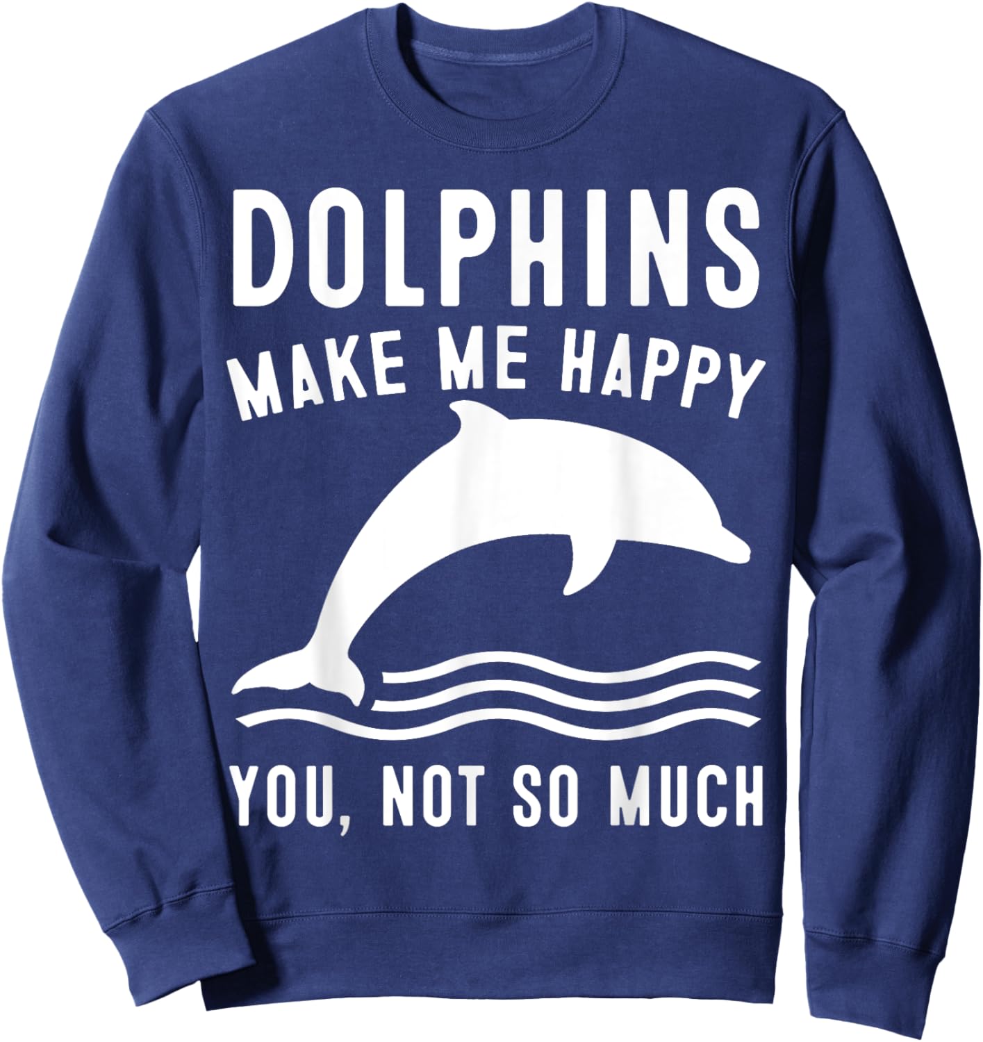 Dolphin Design Women Dolphin Themed Dolphin Lover Sweatshirt - Sweatshirt | Navy