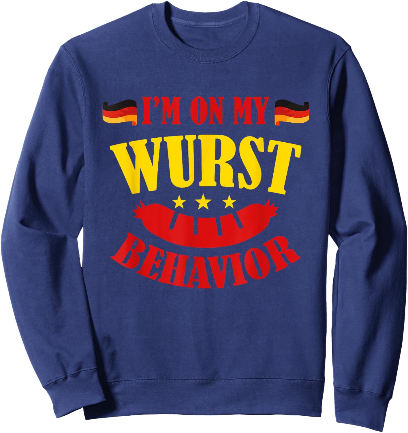 German Oktoberfest Shirt Funny Wurstfest Costume Men Gift Sweatshirt - Sweatshirt | Navy