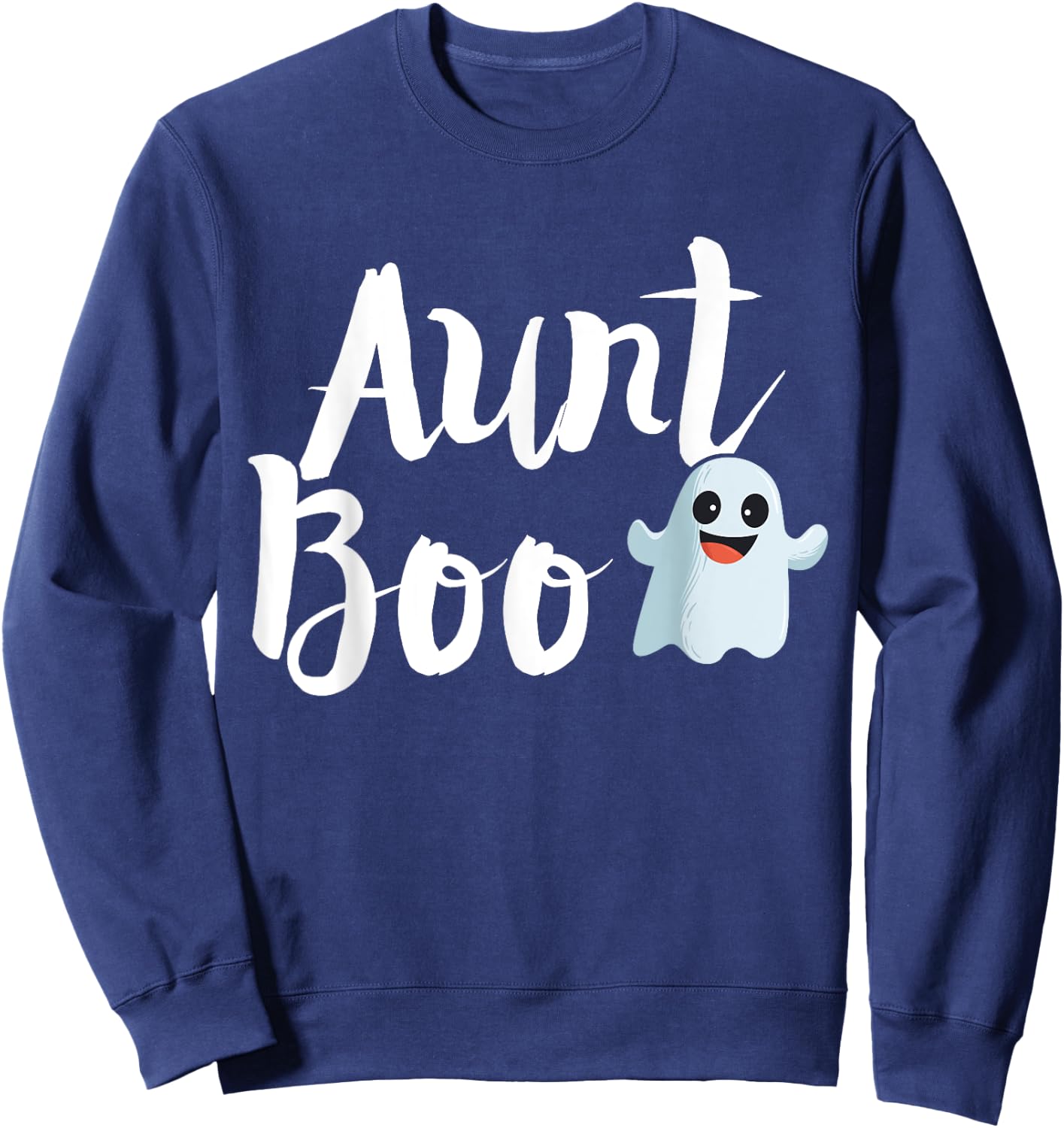 Aunt Boo Halloween Family Matching Ghost Auntie Shirt Sweatshirt - Sweatshirt | Navy
