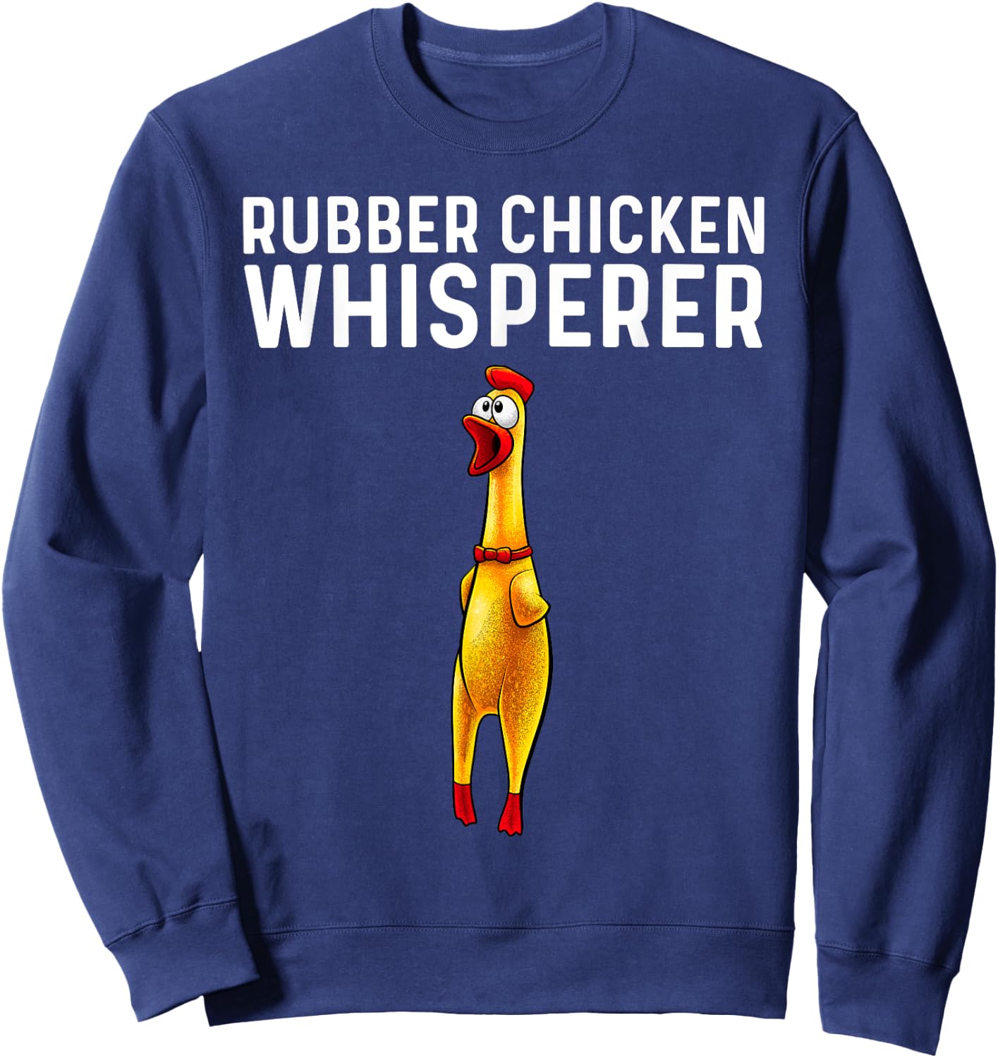 Cool Rubber Chicken Design Women Kids Rubber Chicken Sweatshirt - Sweatshirt | Navy