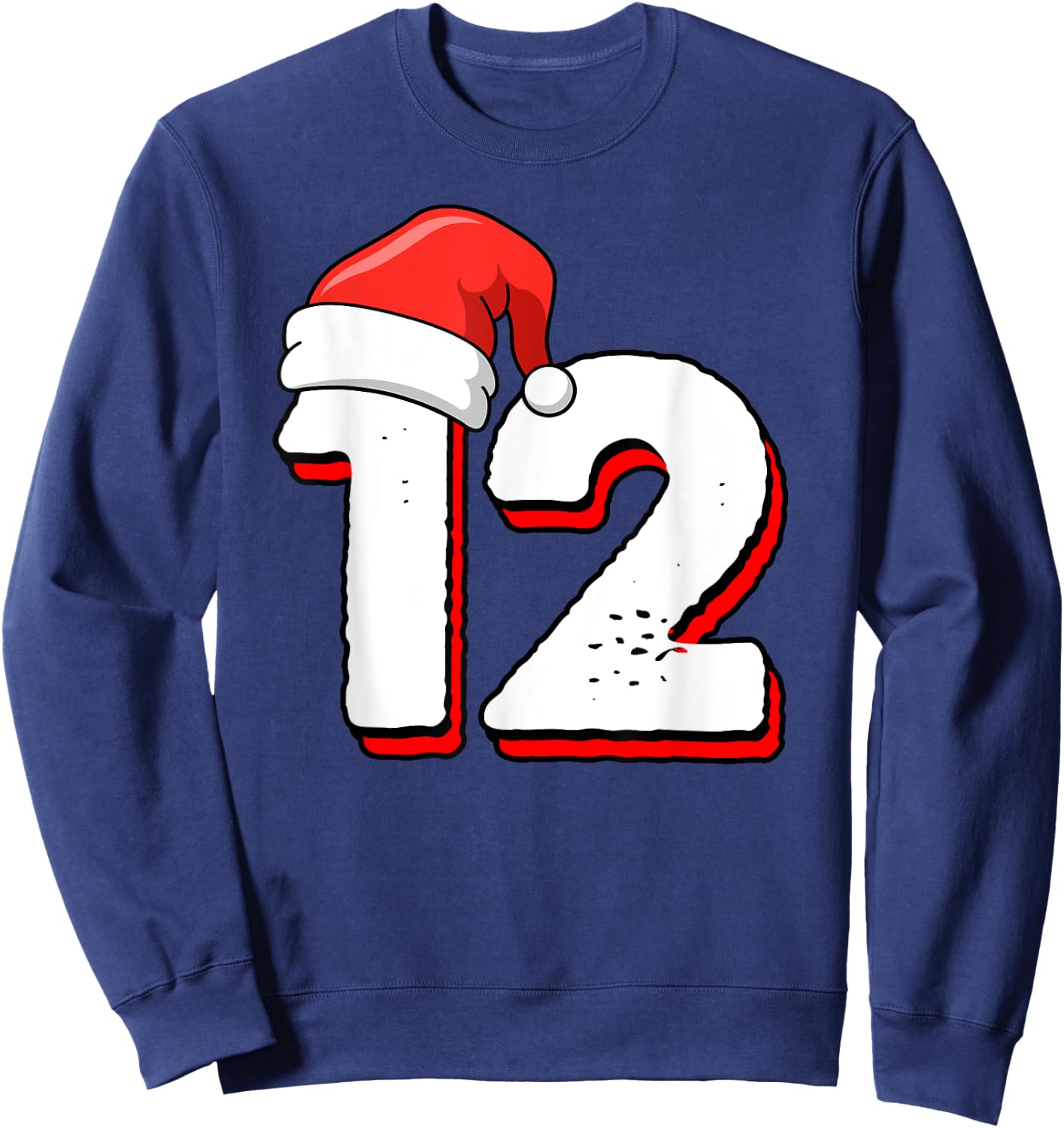 12th Birthday Christmas Number 12 Years Old Birthday Sweatshirt - Sweatshirt | Navy