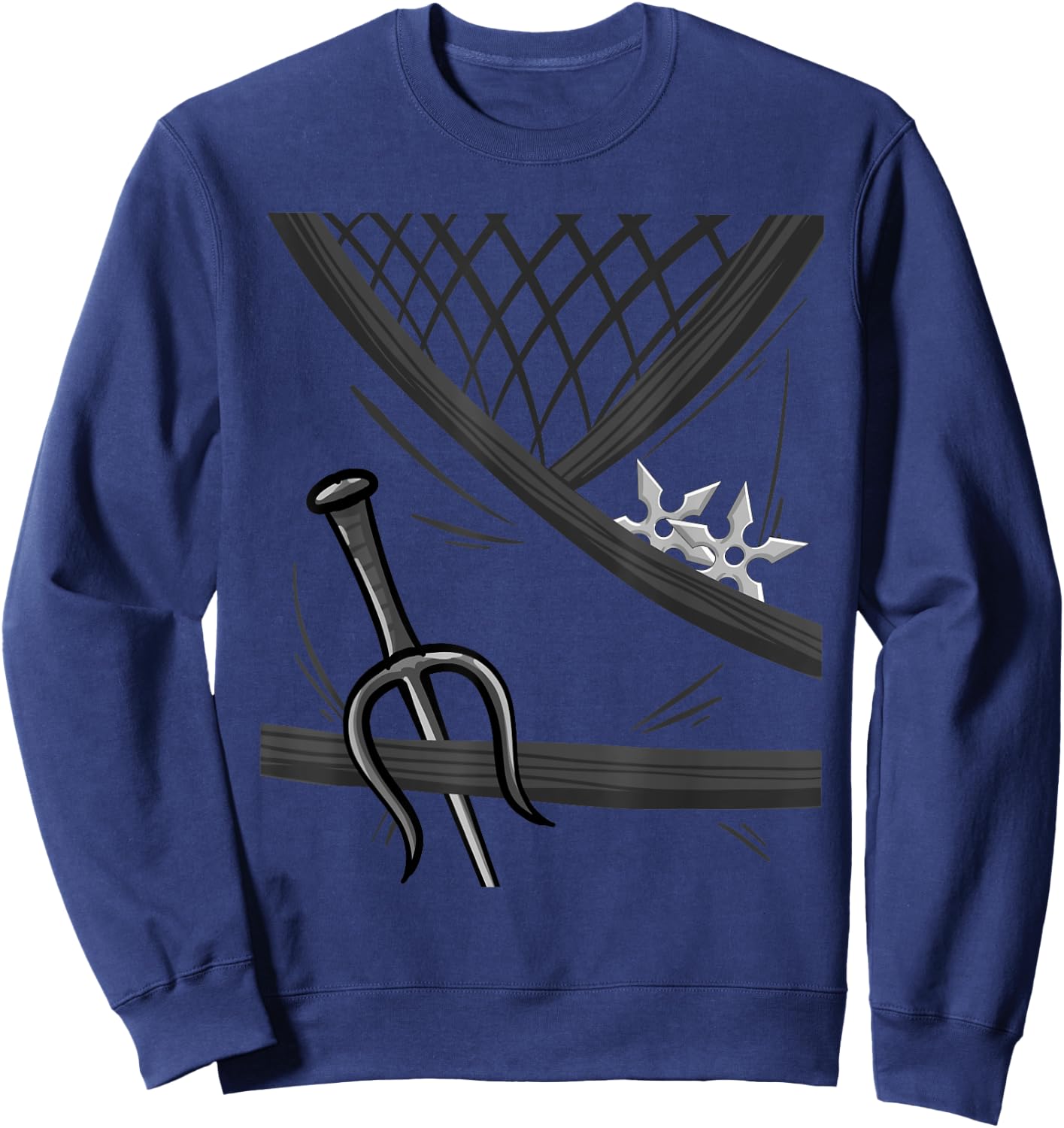 Cool Ninja Uniform | Funny Lazy DIY Halloween Costume Gift Sweatshirt - Sweatshirt | Navy