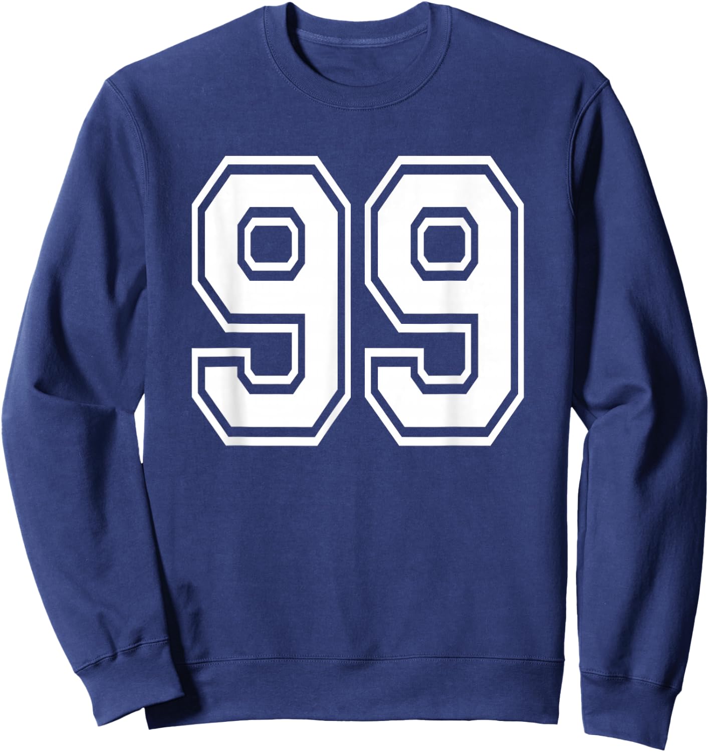 Number 99 99th Birthday Gift Player Team Numbered Jersey Sweatshirt - Sweatshirt | Navy