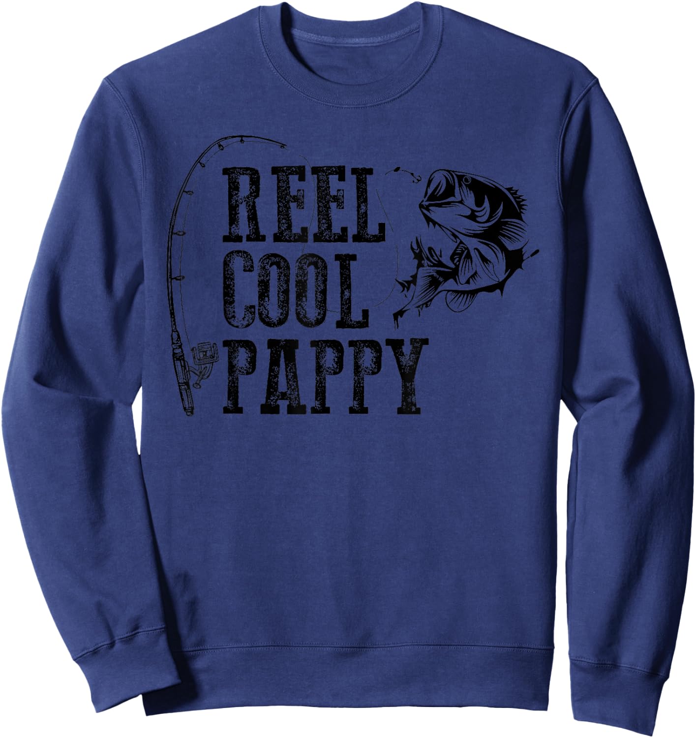 Pappy Fishing: Reel Cool Pappy Funny Gift Sweatshirt - Sweatshirt | Navy