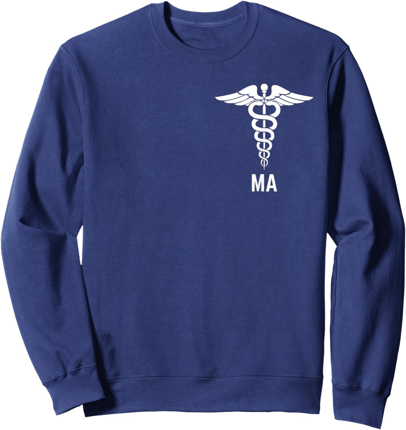 Medical Caduceus Symbol Graphic Medical Assistant Sweatshirt - Sweatshirt | Navy