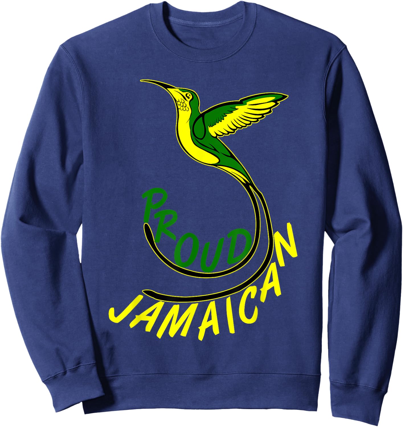 Jamaica Shirt Proud Jamaican doctor bird Gift Men & Women Sweatshirt - Sweatshirt | Navy