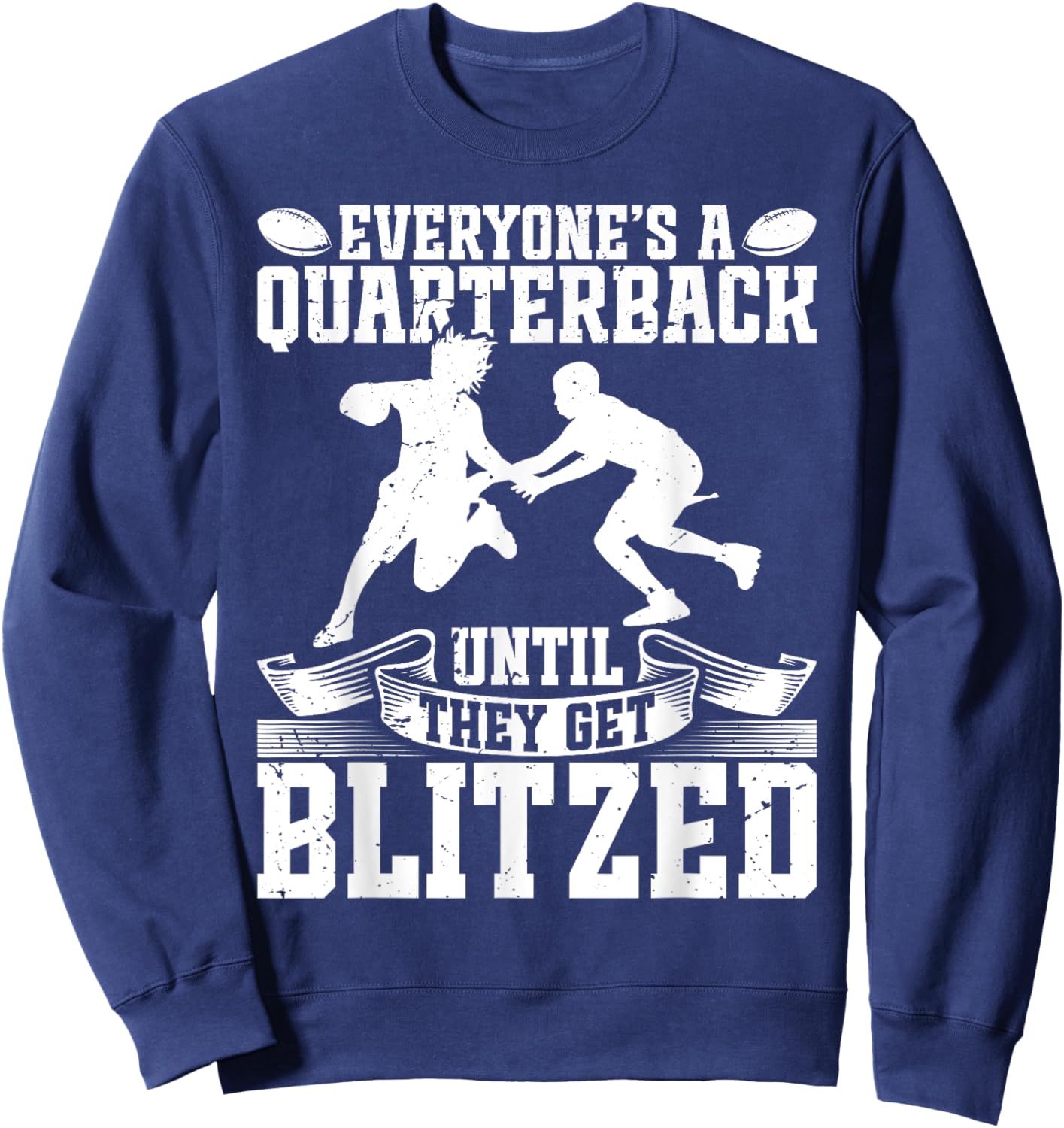 Flag Football Quarterback Sweatshirt - Sweatshirt | Navy
