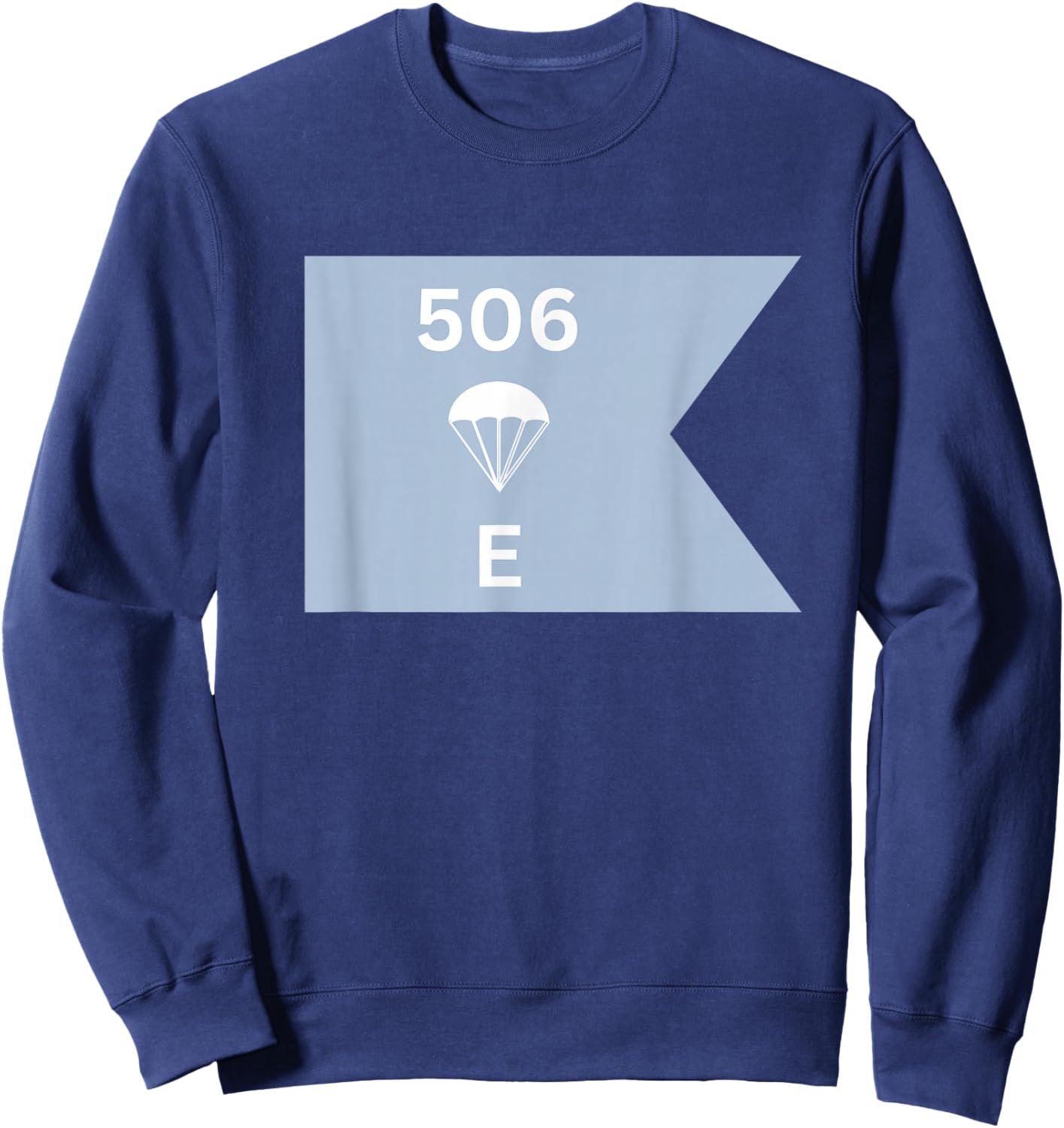 Easy Company Flag Shirt 506 WW2 Military Flag Sweatshirt - Sweatshirt | Navy