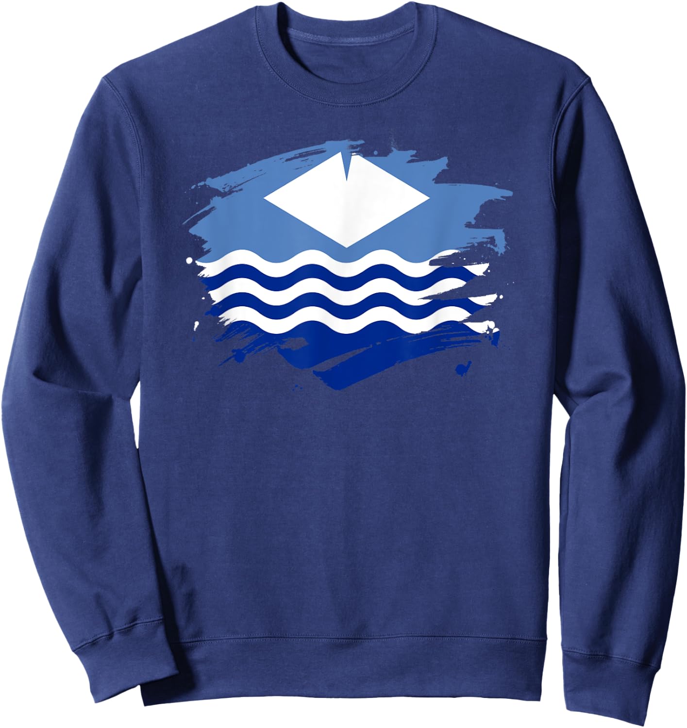 Isle of Wight Paint Splatter Flag - Island Pride Sweatshirt - Sweatshirt | Navy