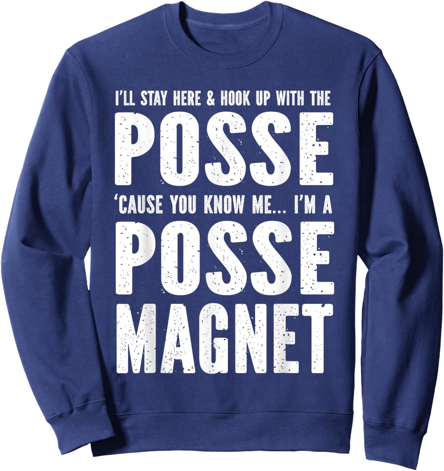 Posse Magnet Full Funny SPN Sweatshirt - Sweatshirt | Navy
