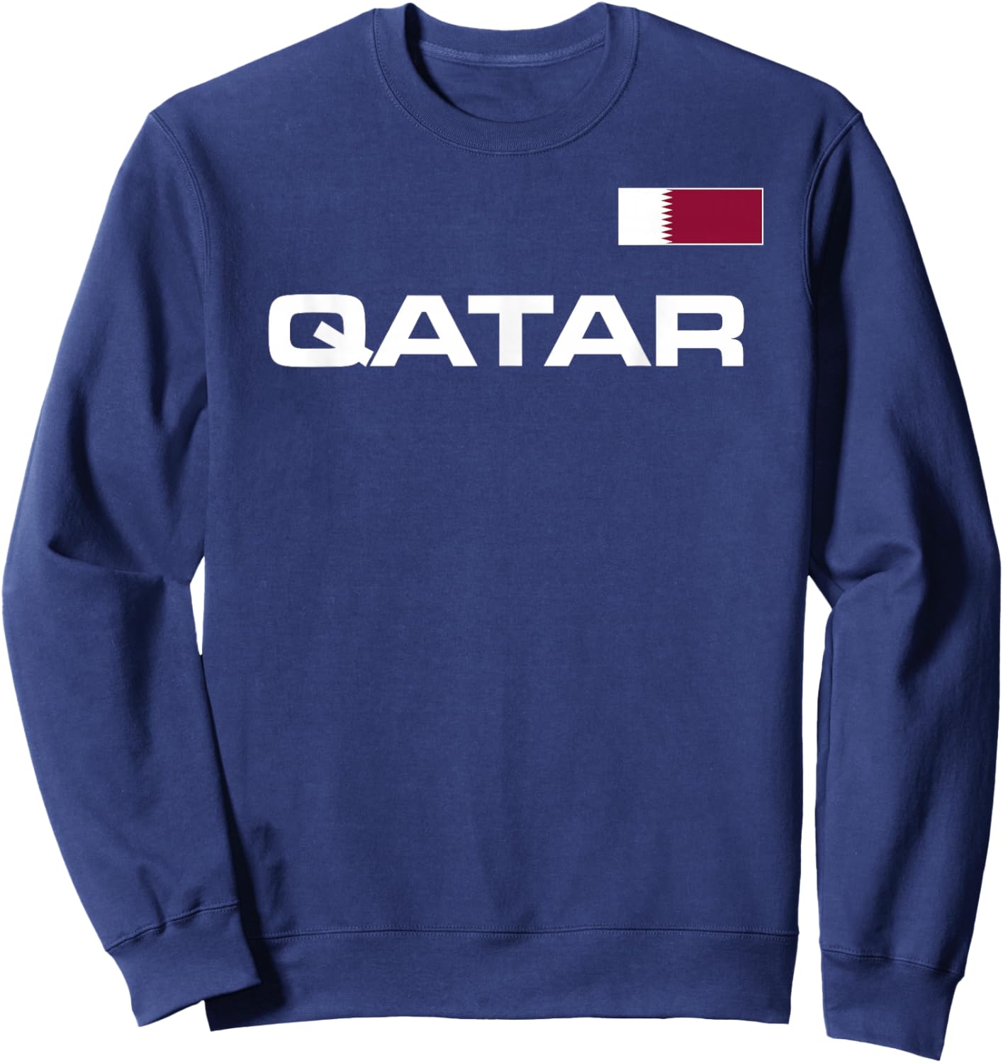 Qatar Flag Sporty Jersey Qatari Athletic Style Sweatshirt - Sweatshirt | Navy