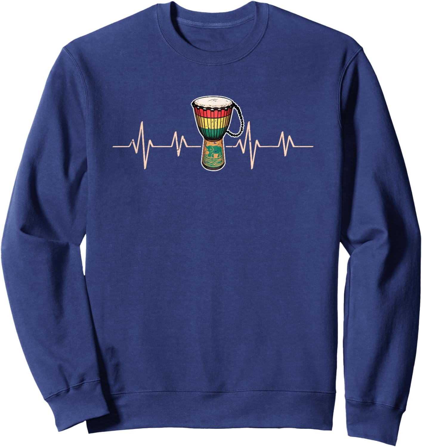 Djembe Trommel Drummer Musikinstrument Afrika Raggae Sweatshirt - Sweatshirt | Navy