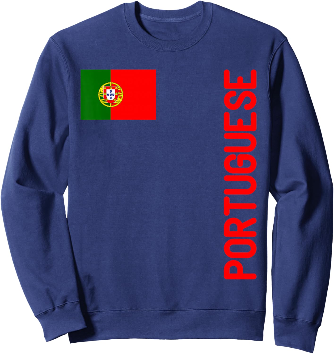 Portuguese Flag And Portugal Roots Sweatshirt - Sweatshirt | Navy