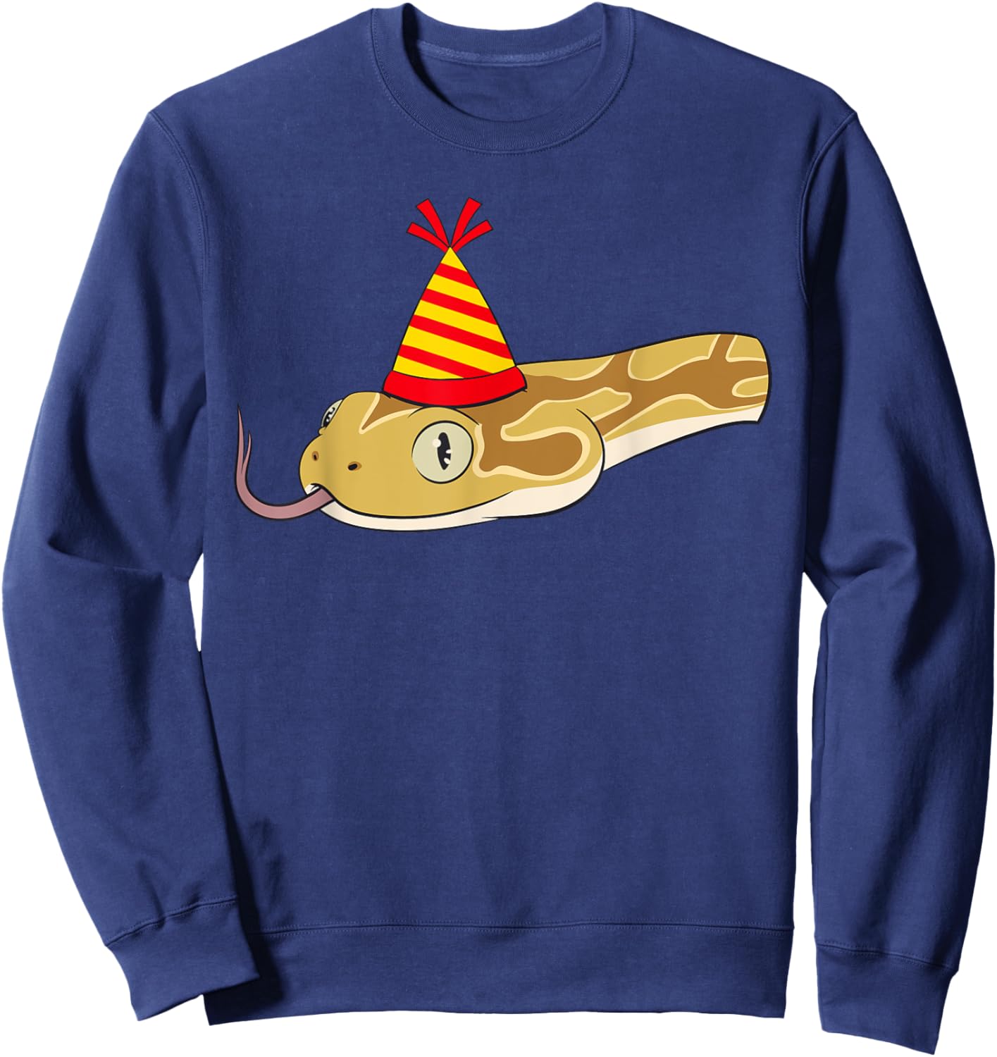 Snake Theme Birthday Party Hat Zoologist Bday Reptile Sweatshirt - Sweatshirt | Navy
