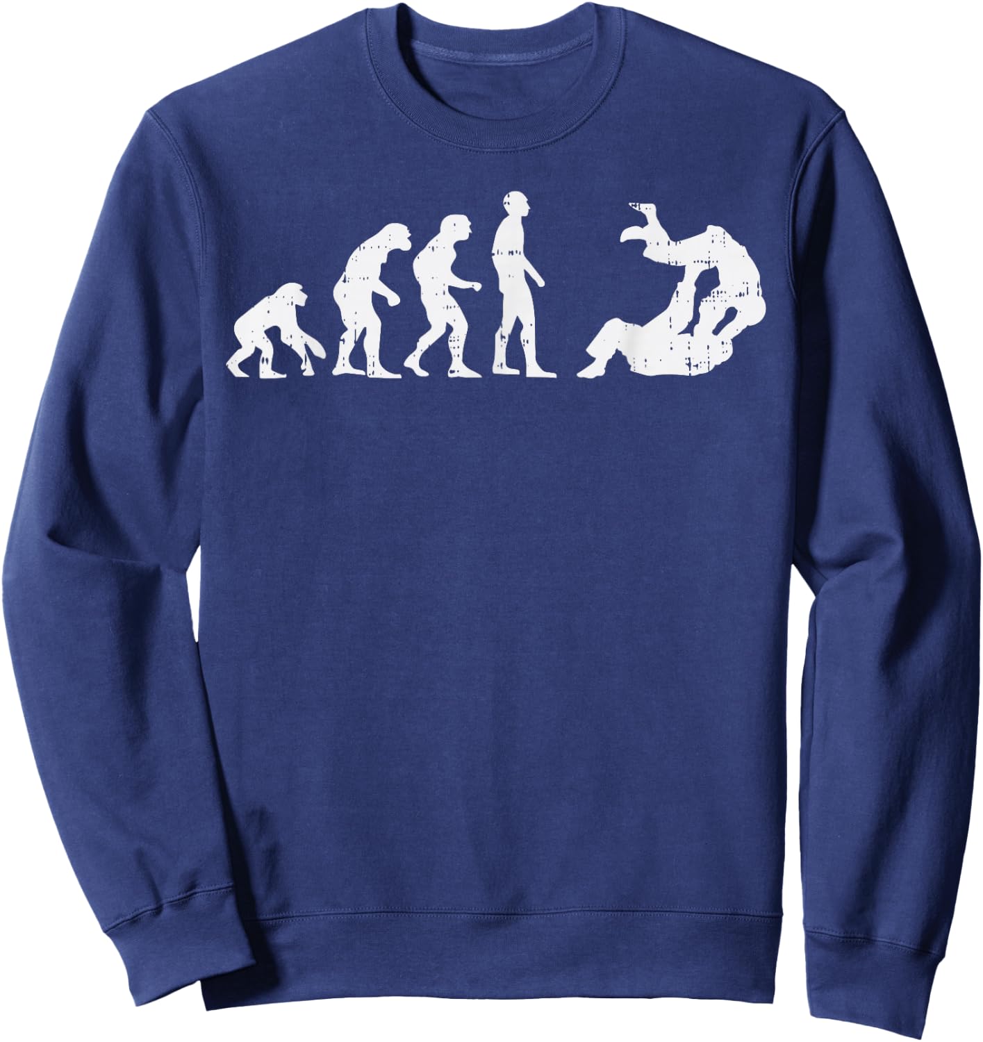 Brazilian Jiu Jitsu Judo Evolution Funny Martial Arts Gift Sweatshirt - Sweatshirt | Navy