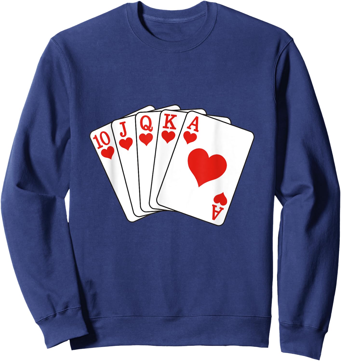 Royal Flush Hearts Sweatshirt - Sweatshirt | Navy