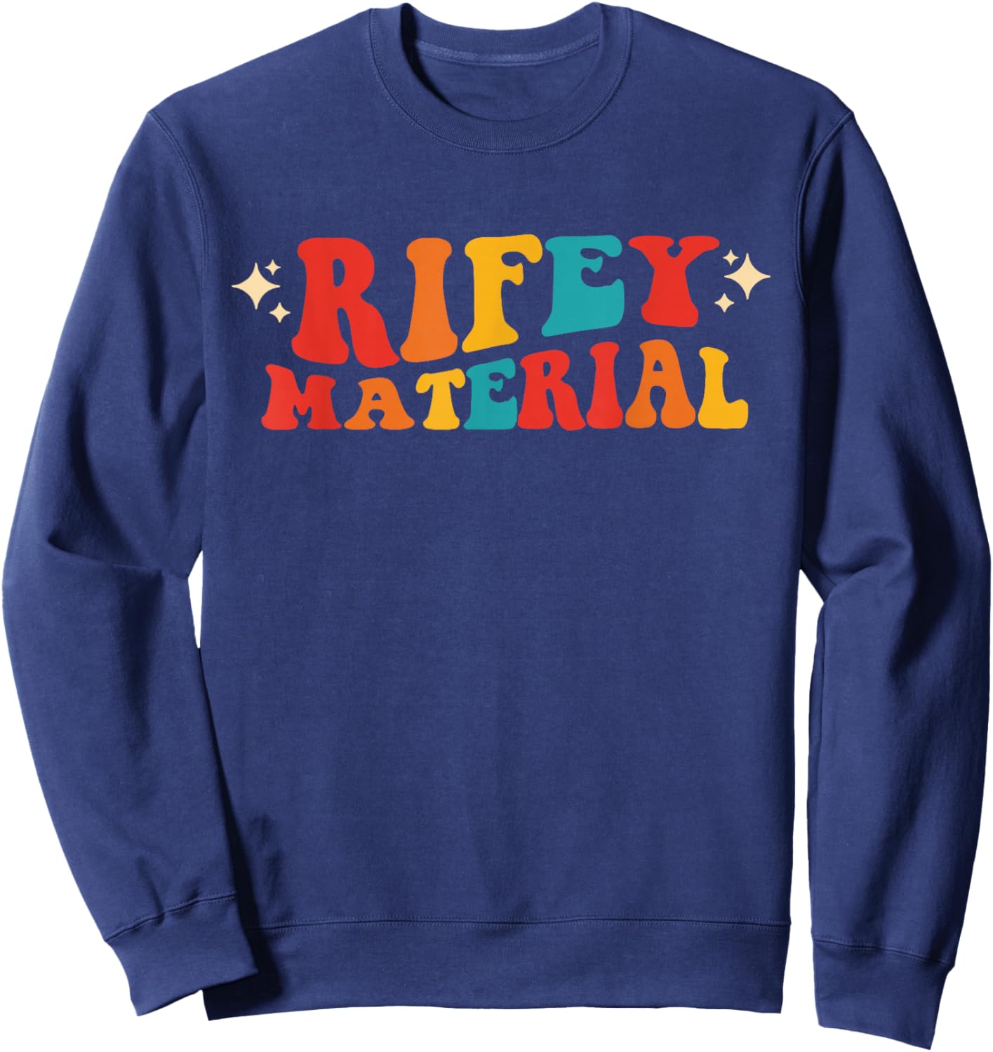 Rifey Material Vintage Apparel - Women's Humorous Occasion - Black, Small, Short Sleeve Sweatshirt - Sweatshirt | Navy