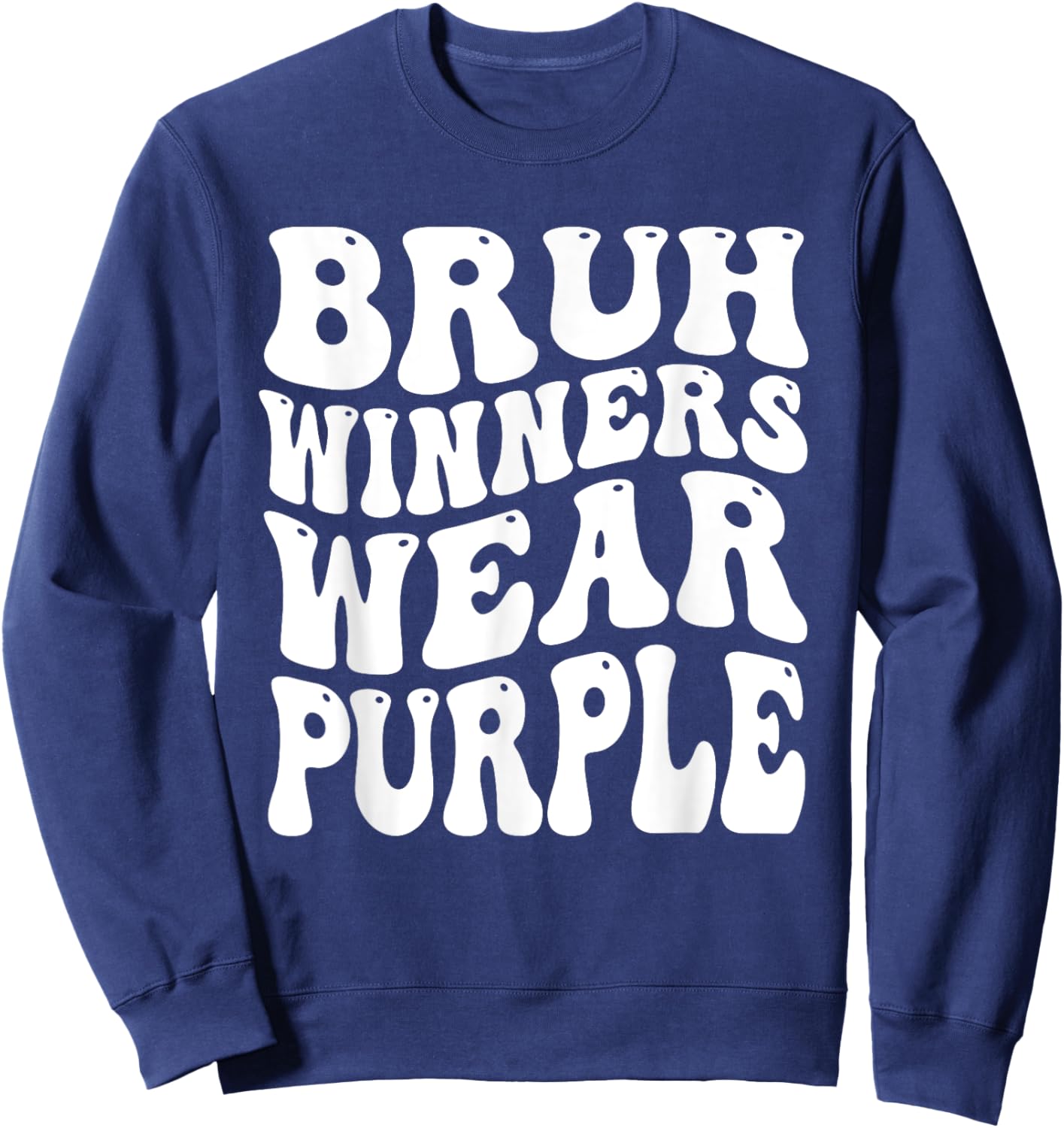 Winners Wear Purple Team Sports day Game Spirit Week Groovy Sweatshirt - Sweatshirt | Navy